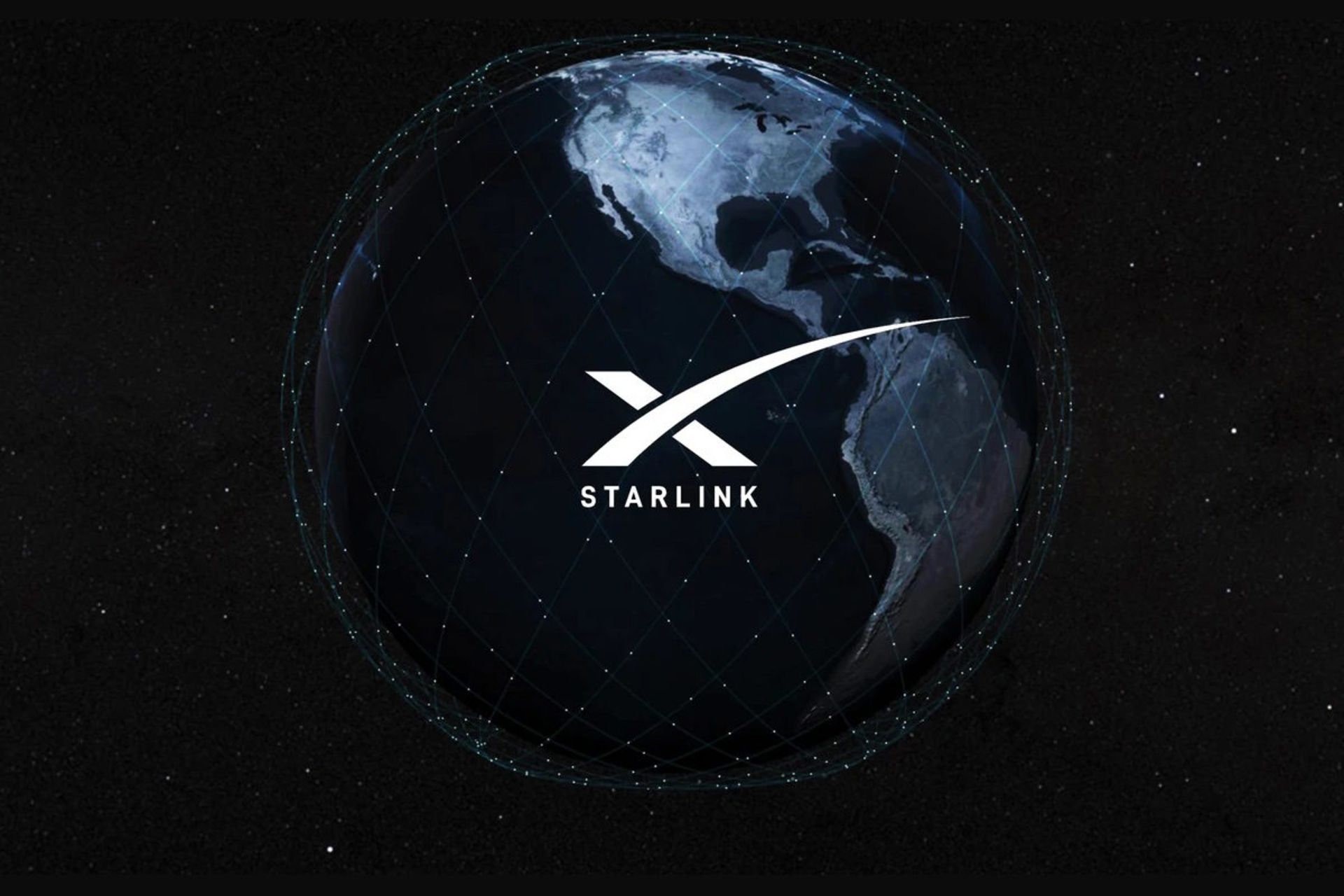 لوگو اینترنت استارلینک / SpaceX Starlink زمین از فضا