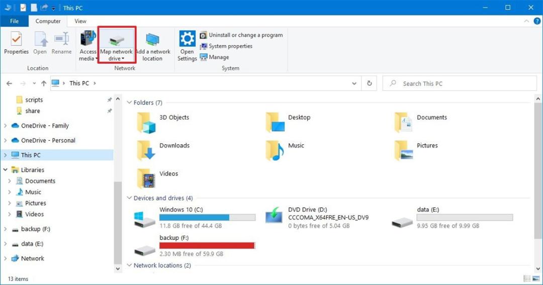 Map network drive