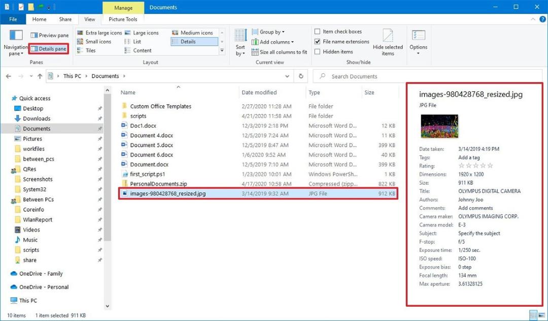 Preview pane فایل اکسپلورر