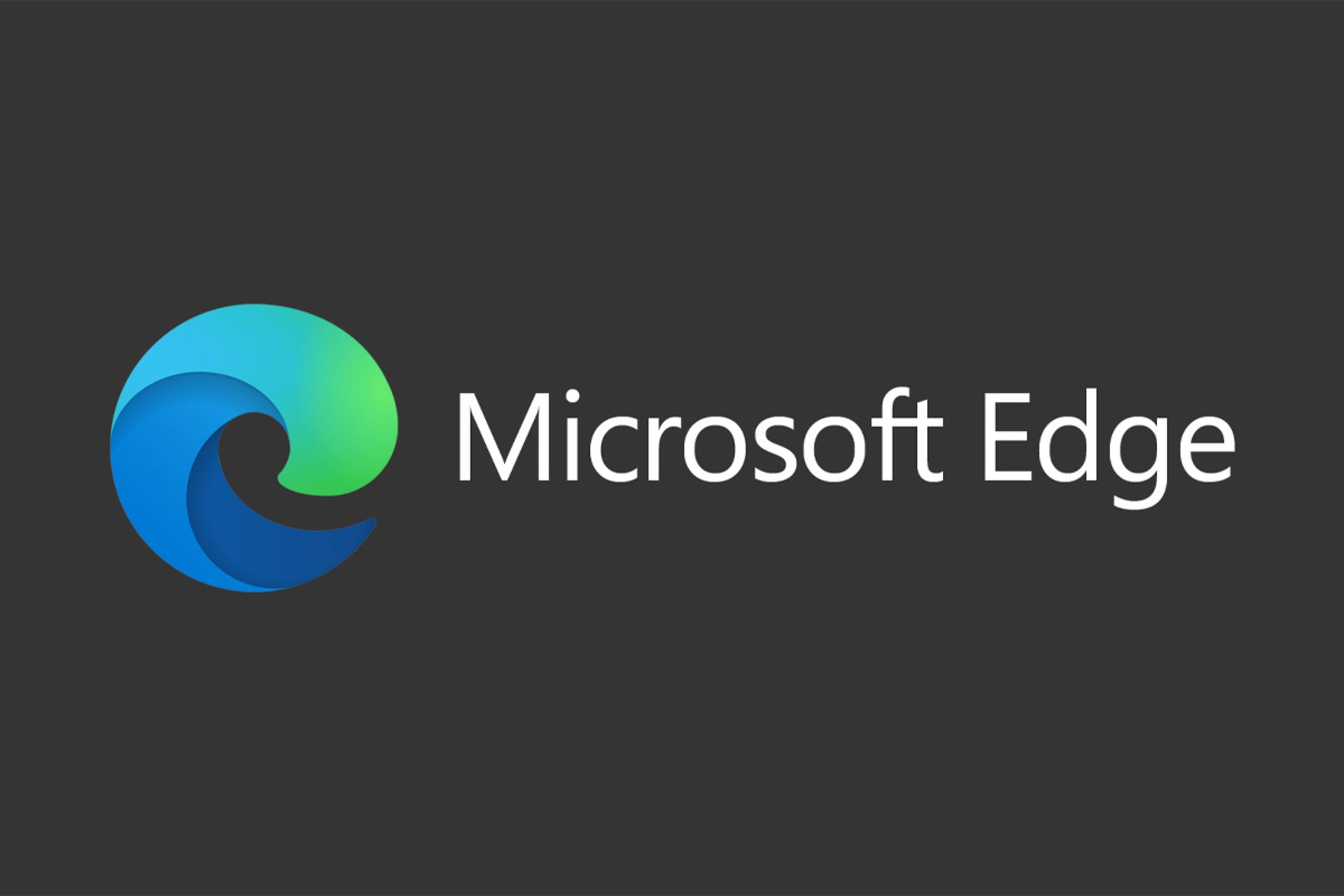 لوگو رنگی مایکروسافت اج / Microsoft Edge در پس زمینه خاکستری