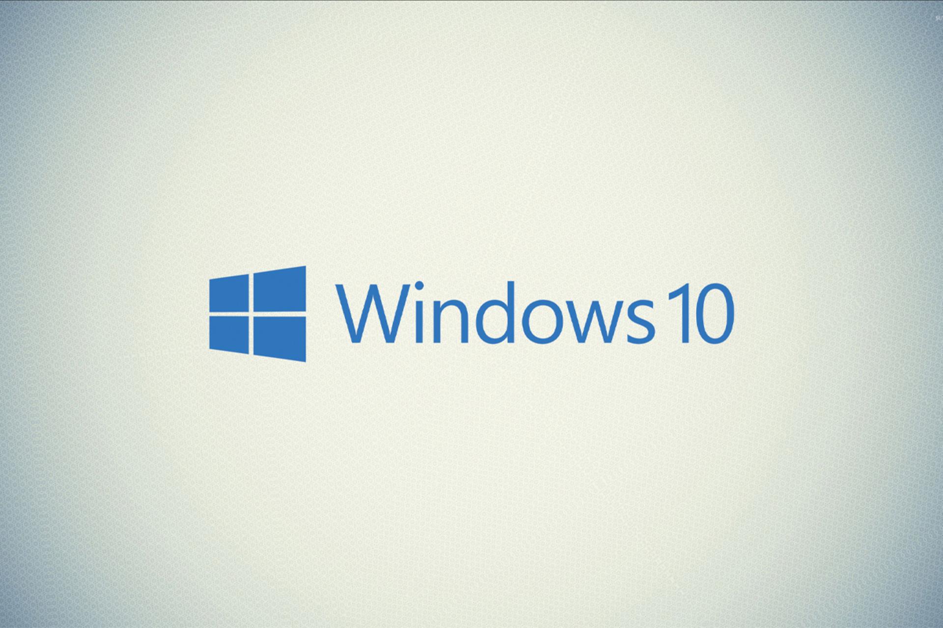 لوگو آبی ویندوز 10 مایکروسافت / Microsoft Windows 10 در پس زمینه سفید