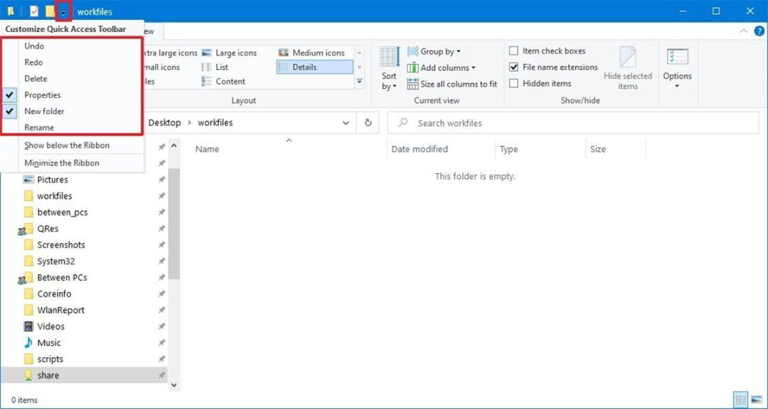 نوار ابزار File Explorer