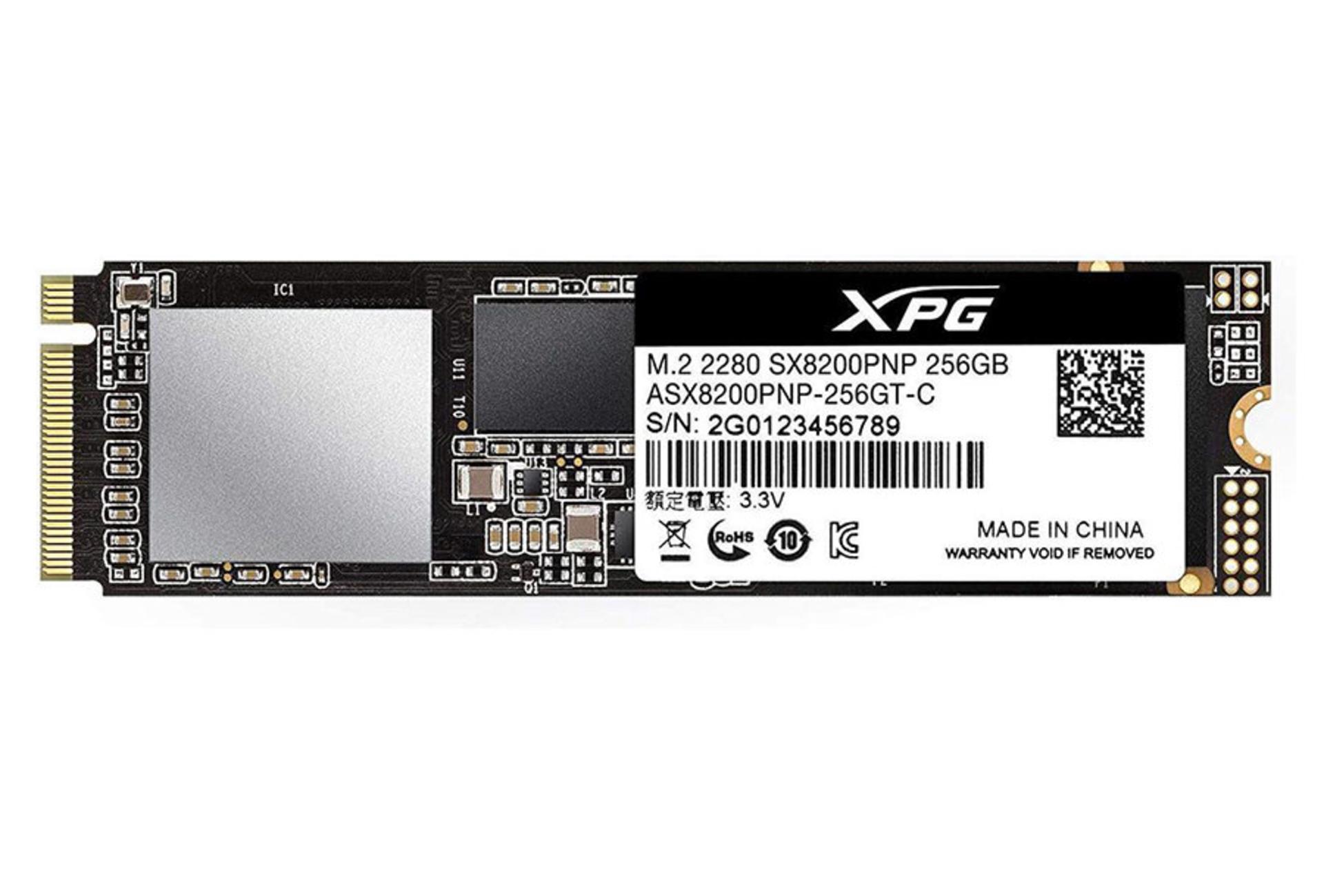 ای دیتا XPG SX8200 Pro PCIe M.2 ظرفیت 256 گیگابایت /  ADATA XPG SX8200 Pro PCIe M.2 256GB