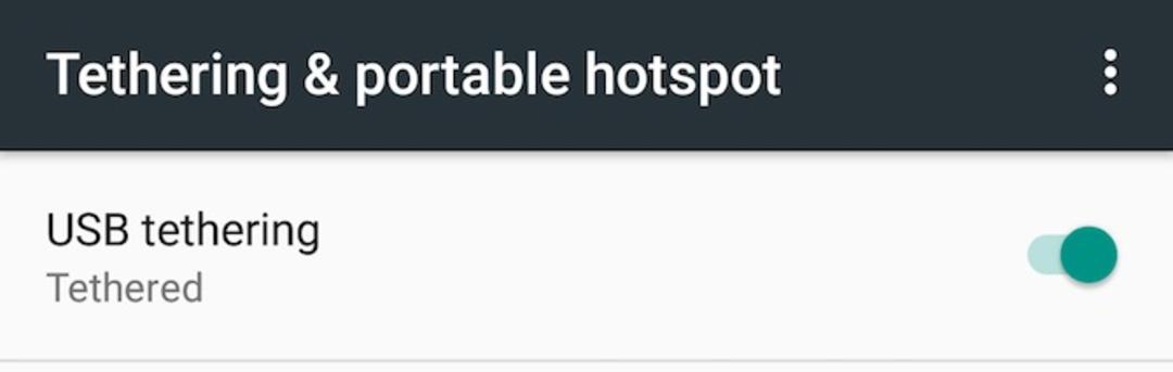 USB Tethering