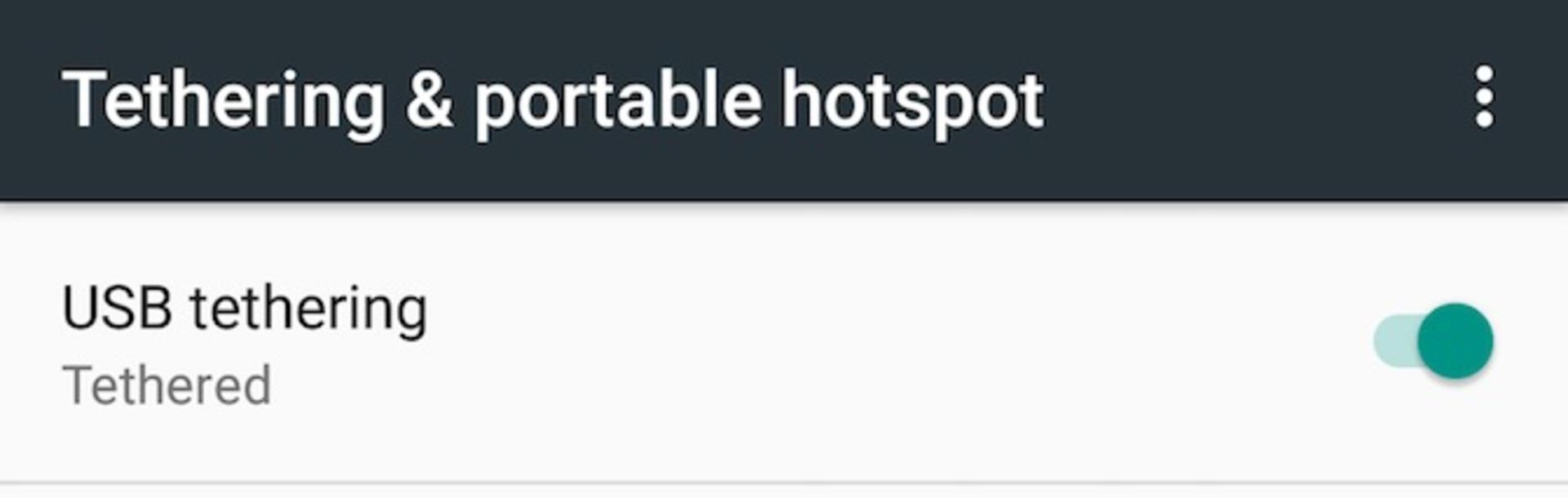 USB Tethering
