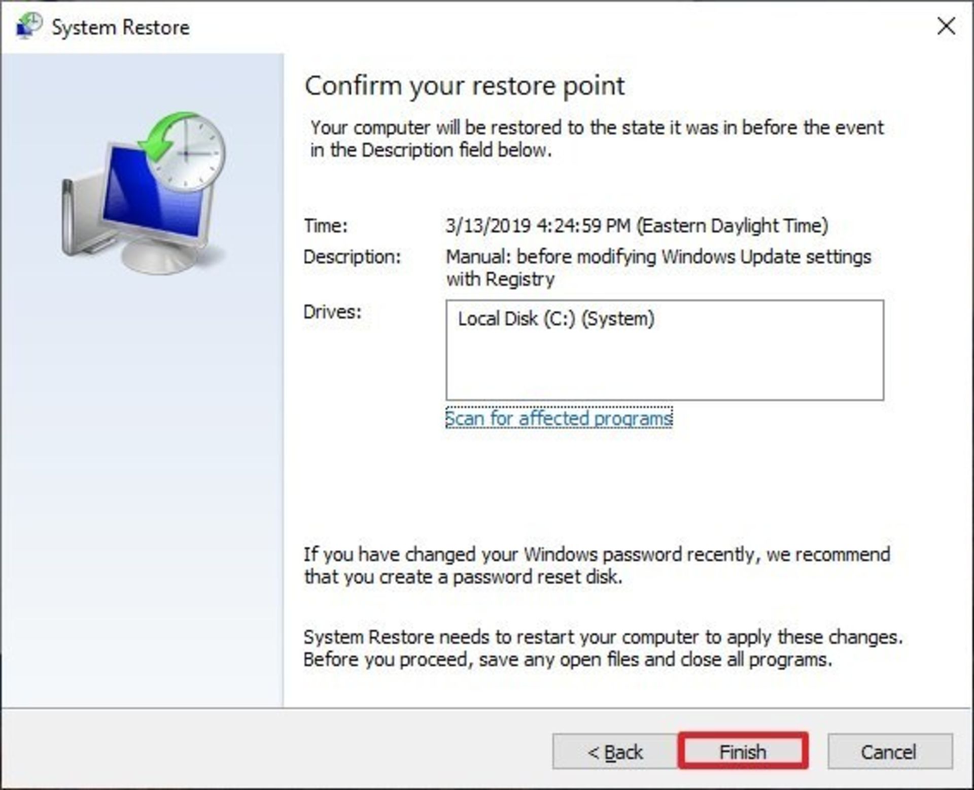 سیستم ریستور ویندوز 10 / Windows 10 System Restore