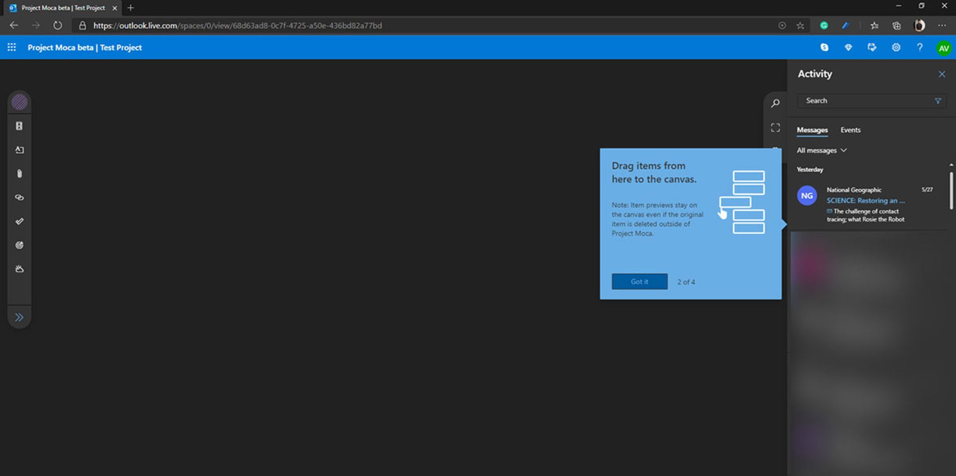 مایکروسافت Outlook Spaces
