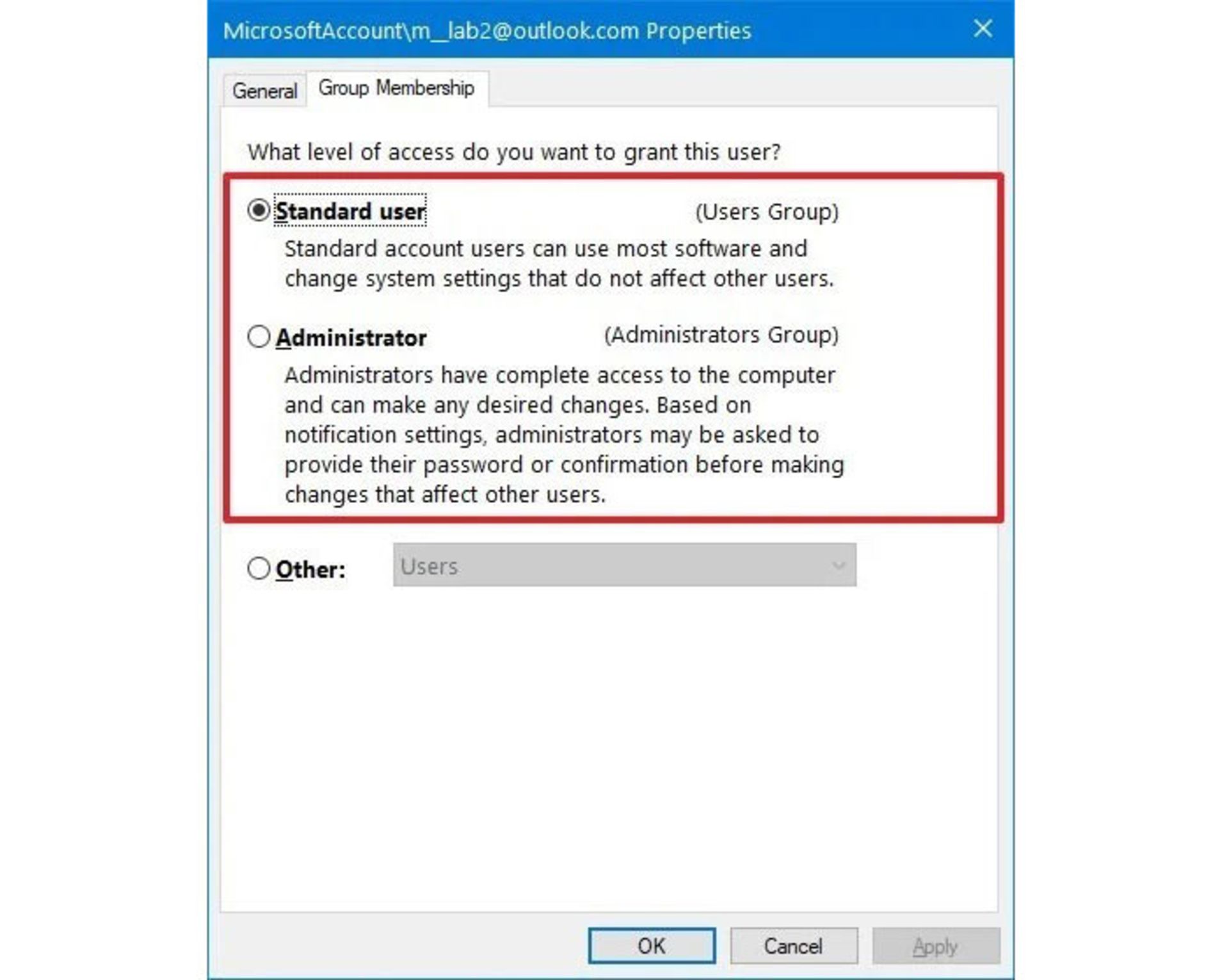 روش تغییر یوزر اکانت با User Accounts - 2