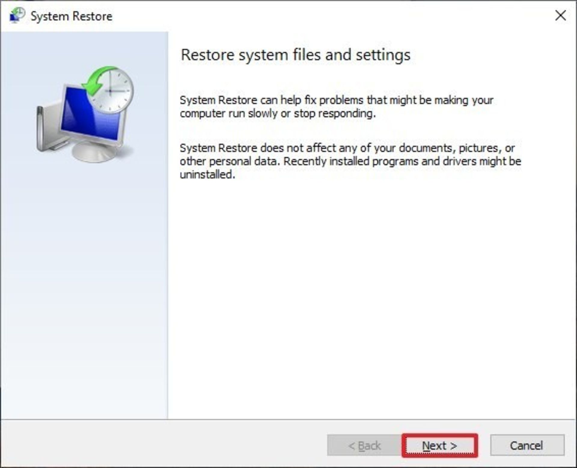 سیستم ریستور ویندوز 10 / Windows 10 System Restore