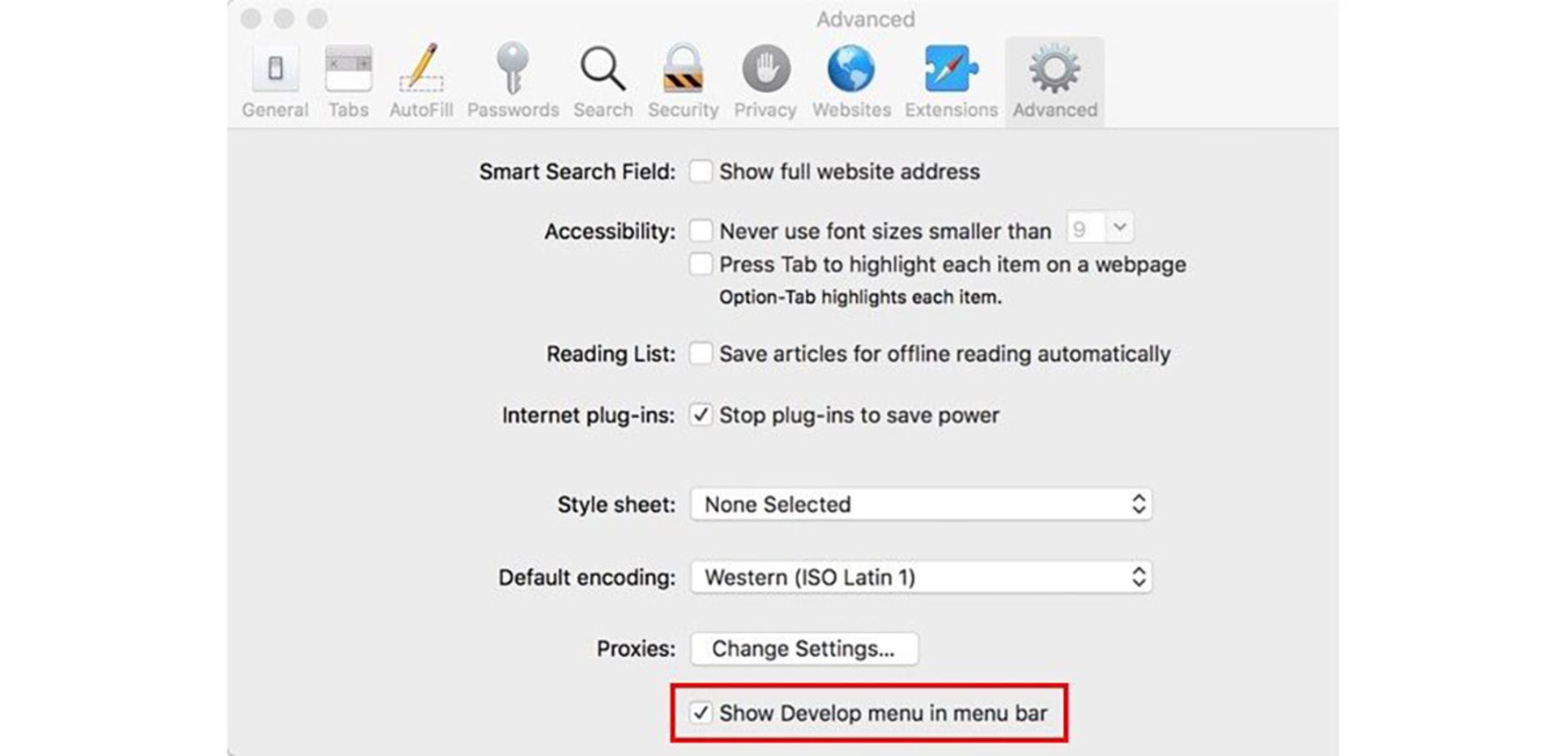 تغییر User Agent در سافاری