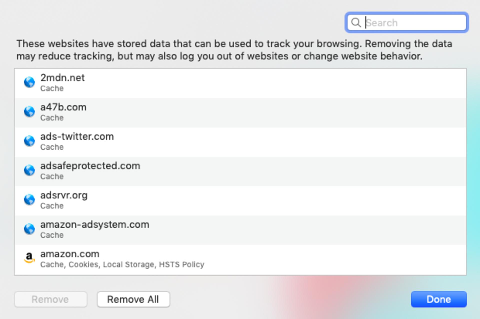 safari delete cookie