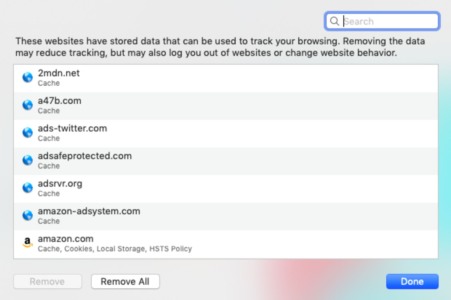 safari delete cookie
