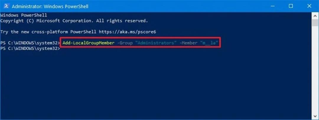 تغییر یوزر اکانت از طریق PowerShell - 2