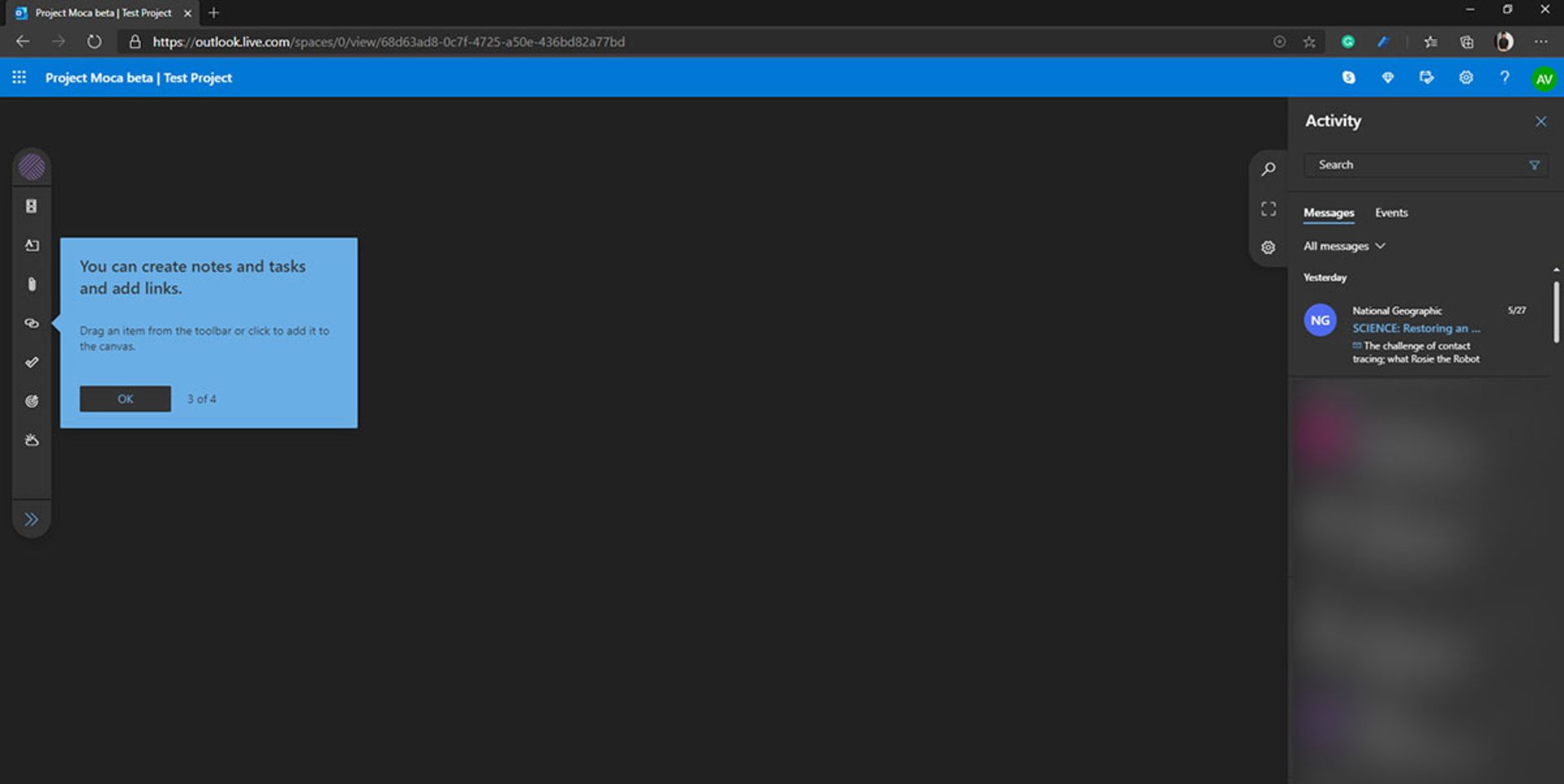 مایکروسافت Outlook Spaces