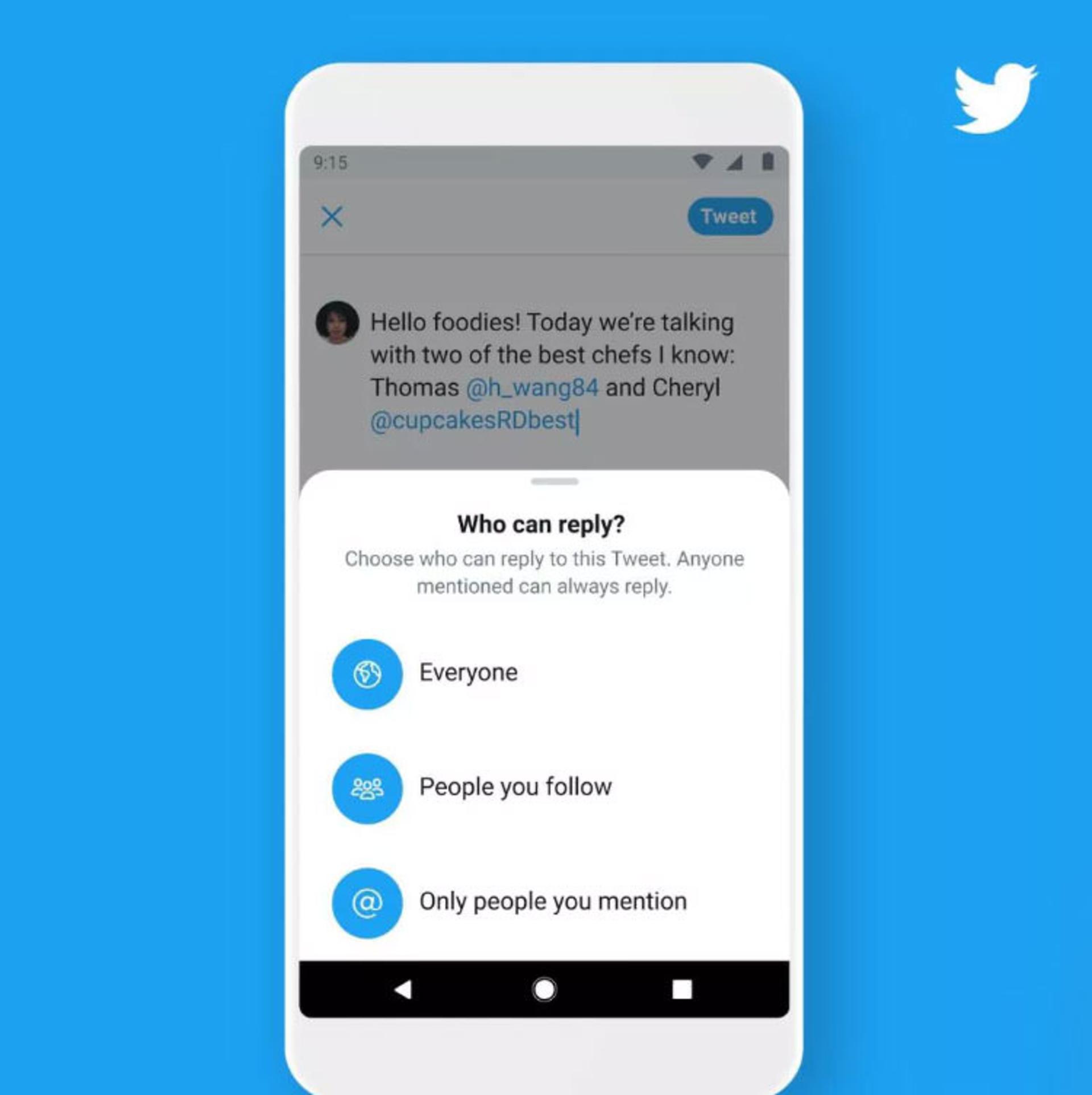 قابلیت محدودسازی ارسال ریپلای توییتر / Twitter