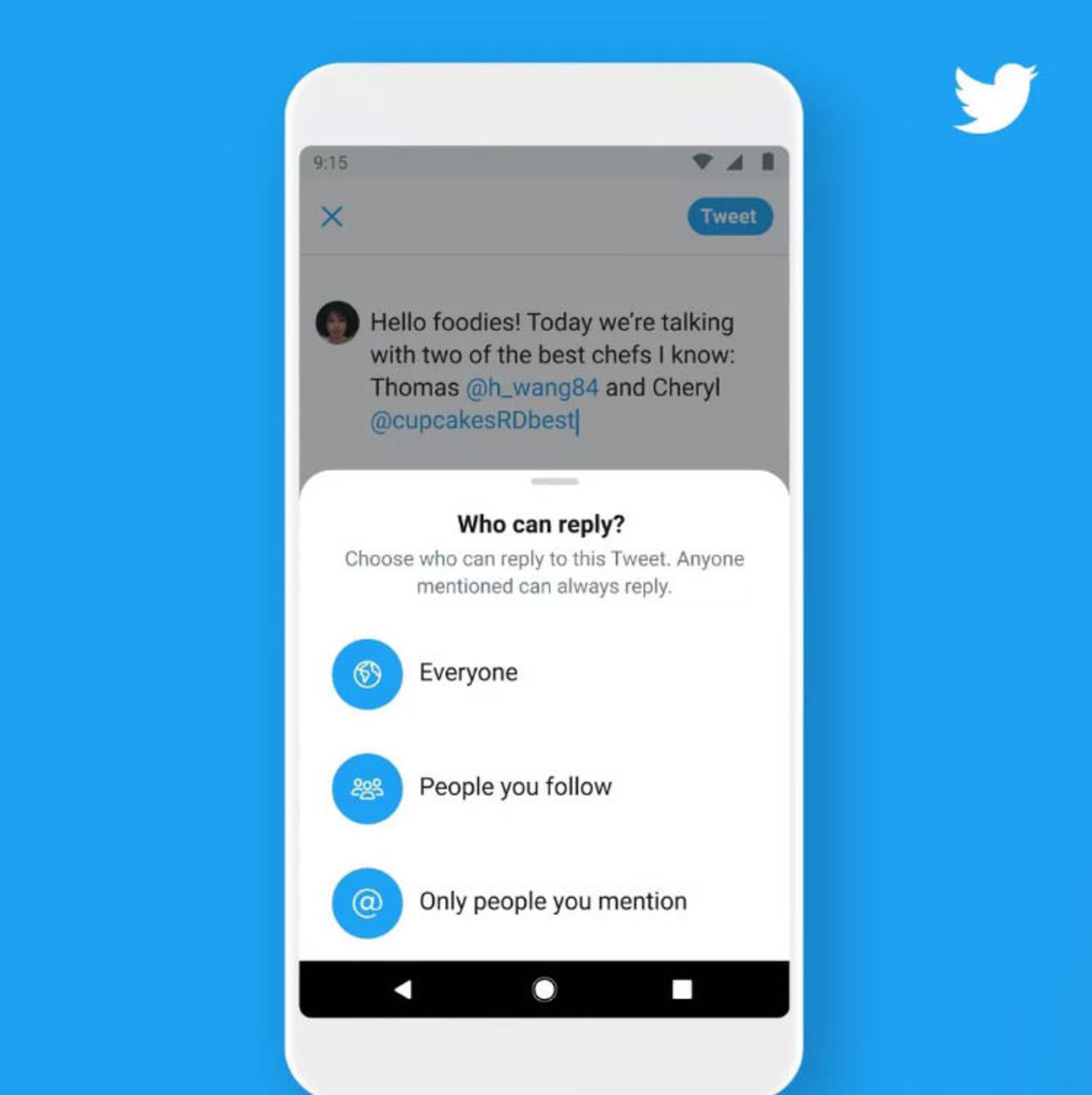 قابلیت محدودسازی ارسال ریپلای توییتر / Twitter