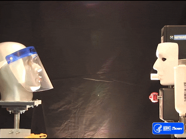 شبیه‌سازی تاثیر محافظ صورت