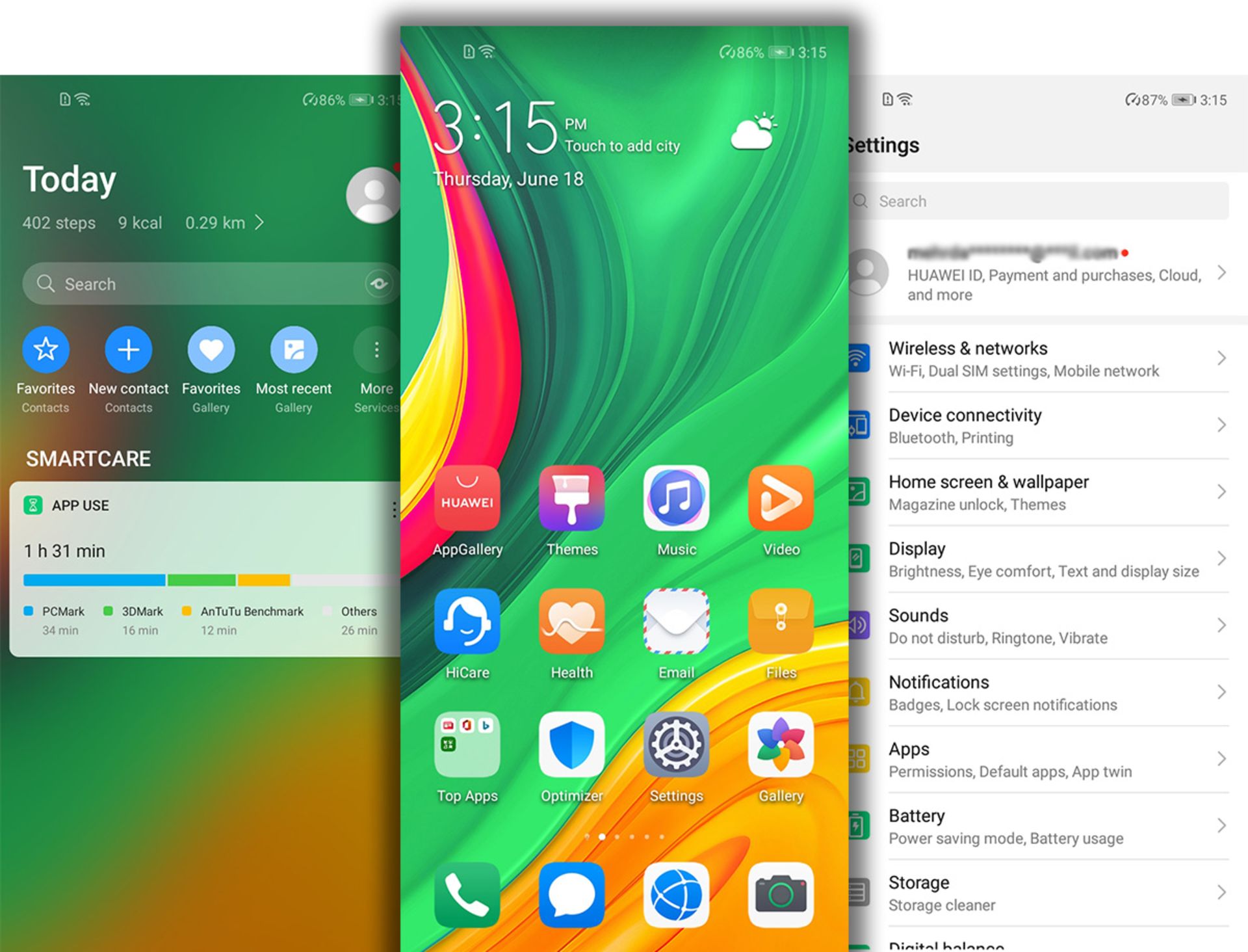 رابط کاربری EMUI 9.1 هواوی