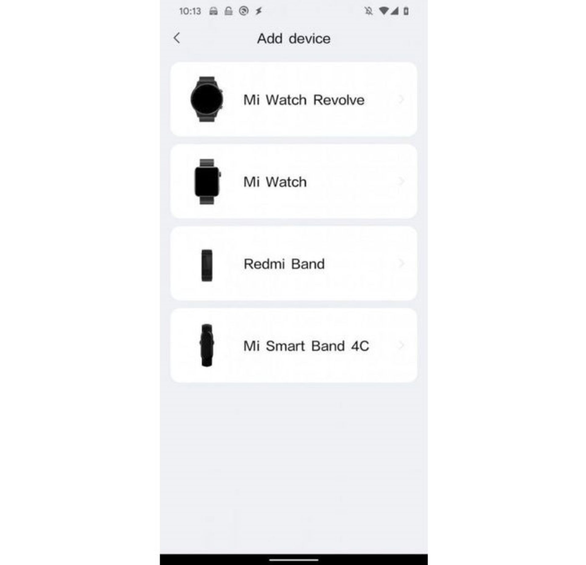 نام شیائومی می واچ Revolve در برنامه می واچ شیائومی
