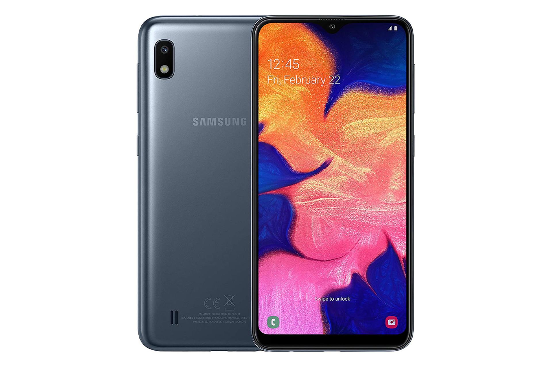 گوشی گلگسی A10 سامسونگ - نمای جلو و پشت / Samsung Galaxy A10