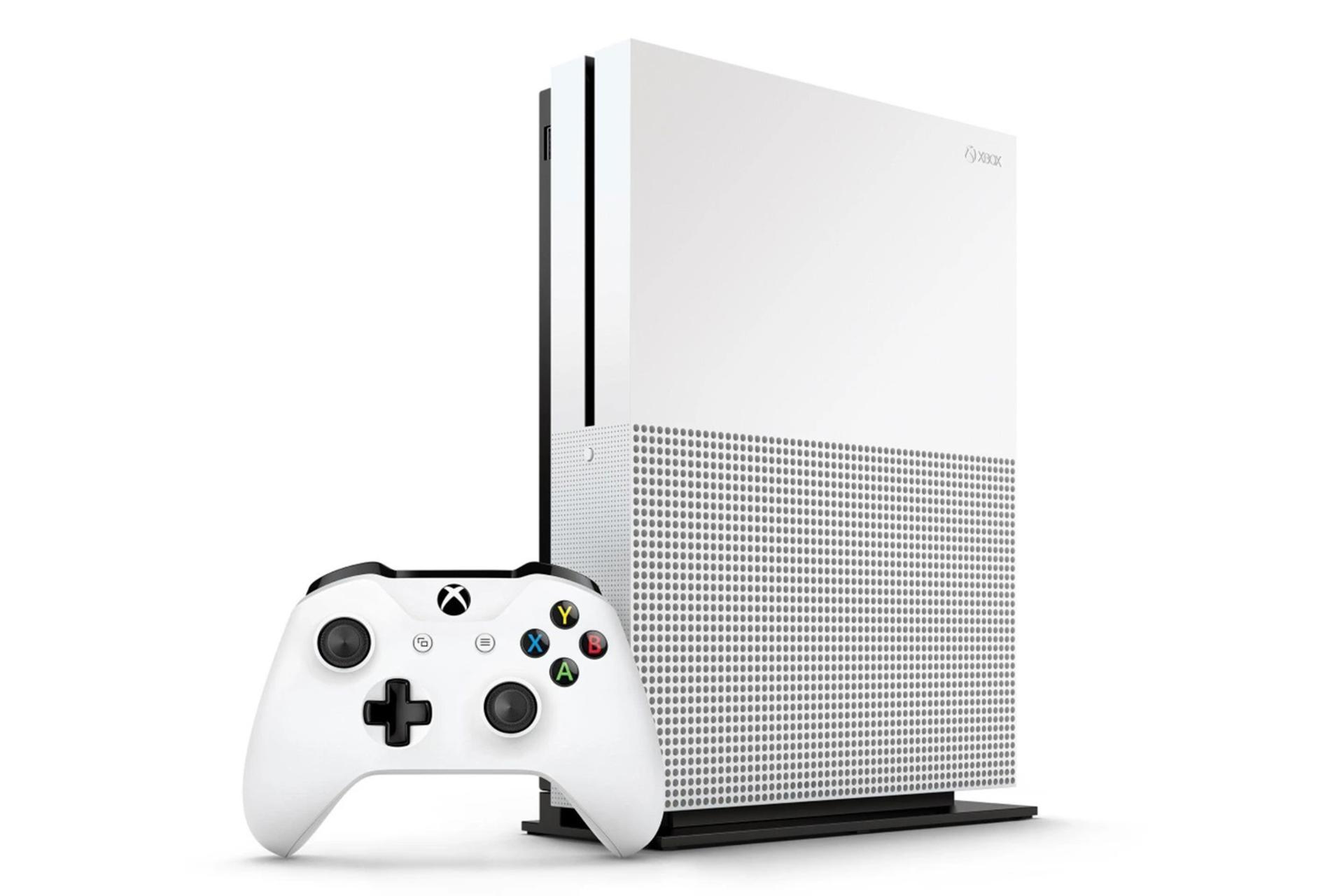 مرجع متخصصين ايران كنسول مايكروسافت ايكس باكس وان اس - نماي جلو و رنگ سفيد با دسته / Xbox One S