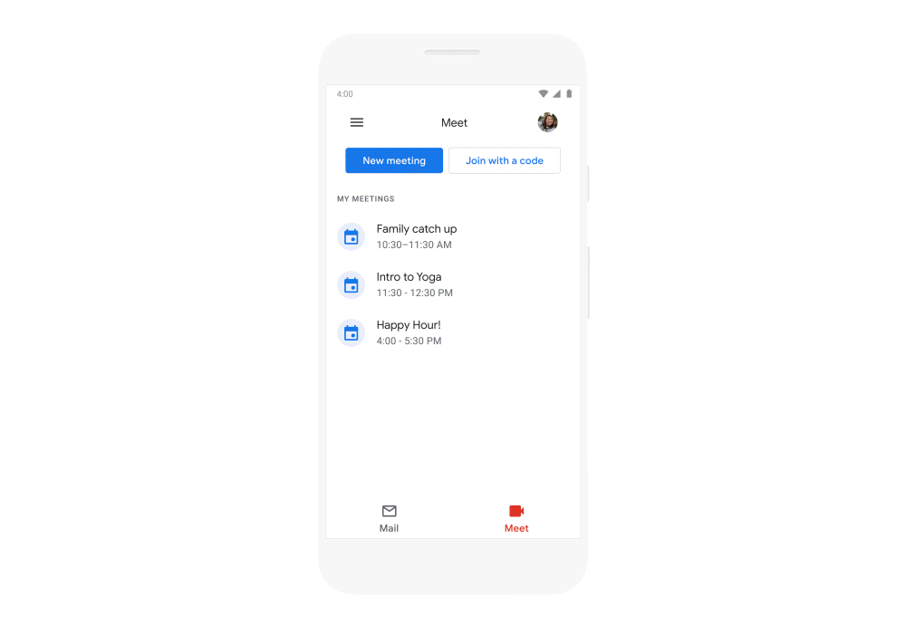 تب Meet در Gmail