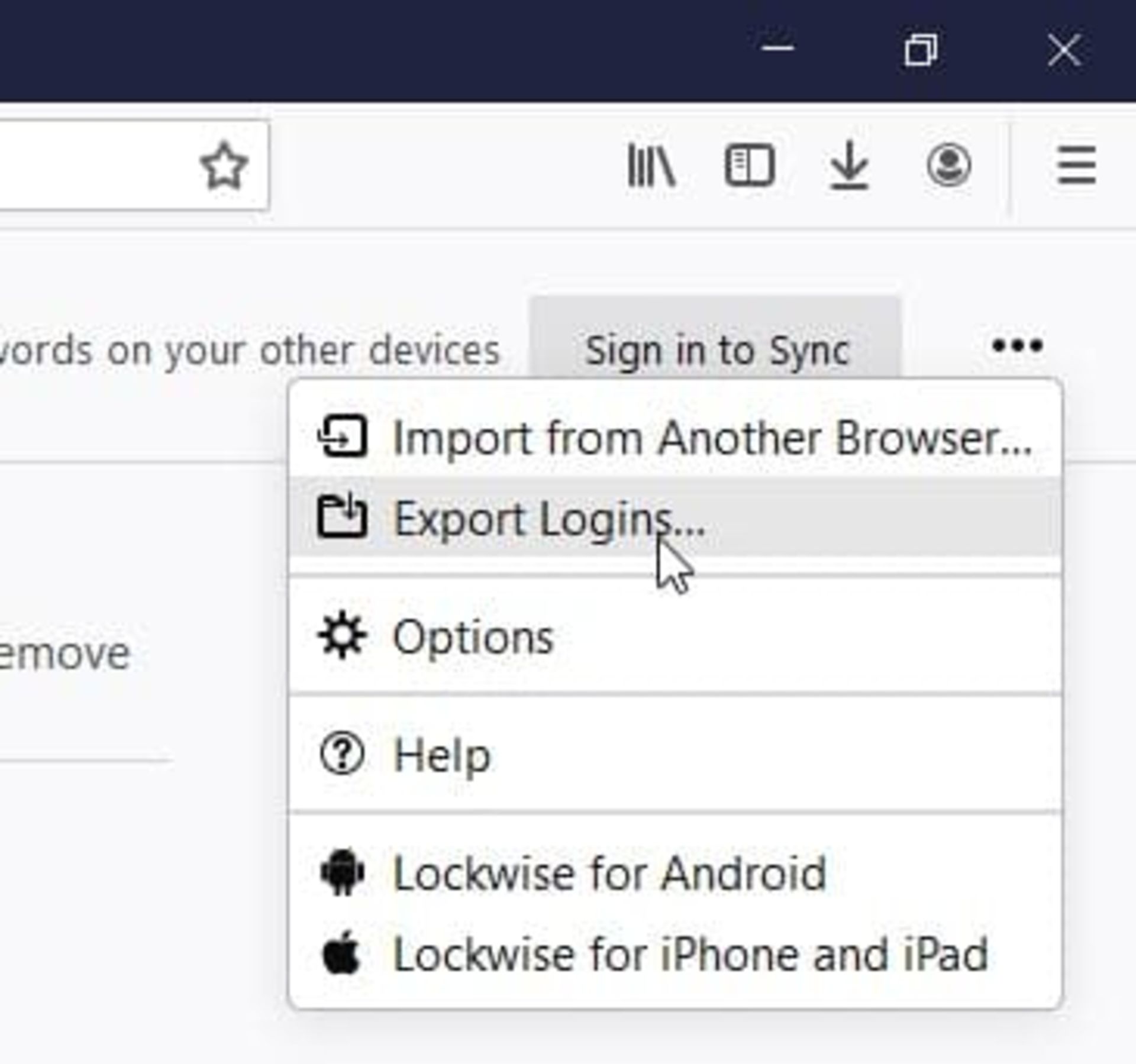 فایل CSV موزیلا فایرفاکس