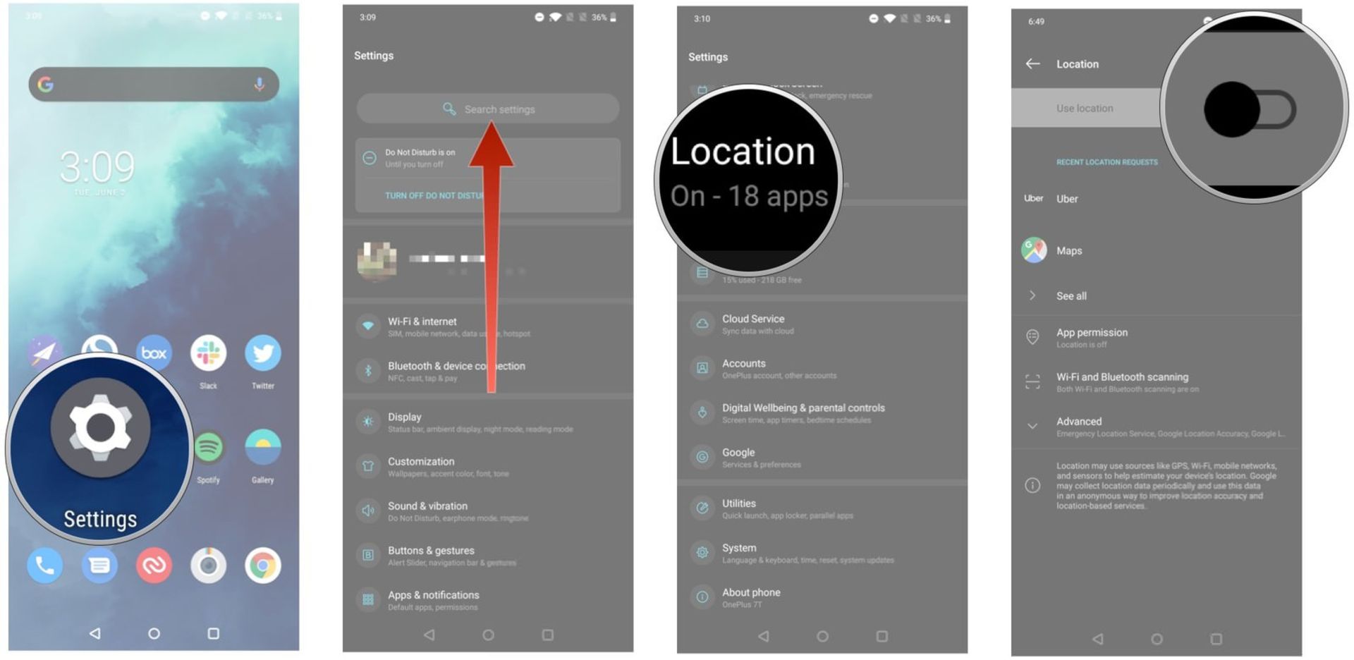 android setting locat3
