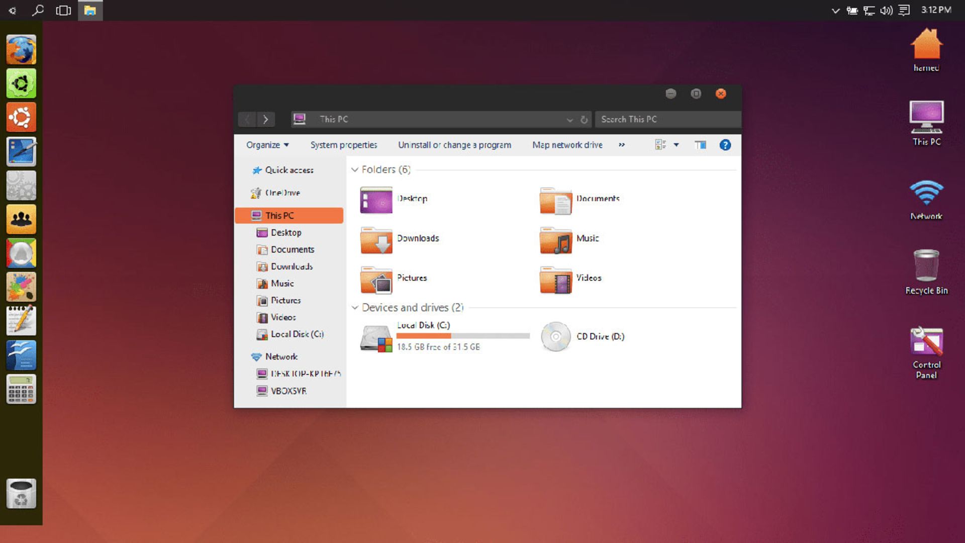 تم لینوکس برای ویندوز 10: Ubuntu SkinPack