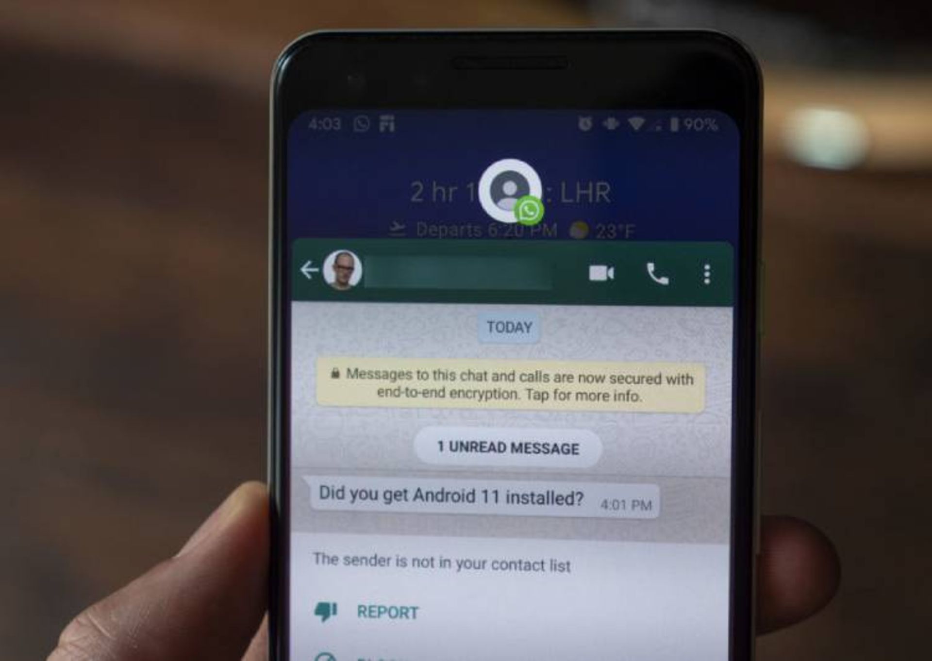 صفحه نمایش اندروید 11