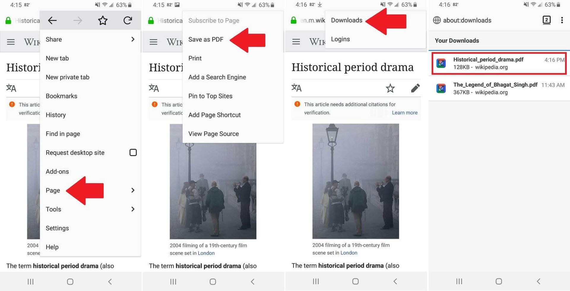 دانلود وب سایت در گوشی از طریق مرورگر فایرفاکس