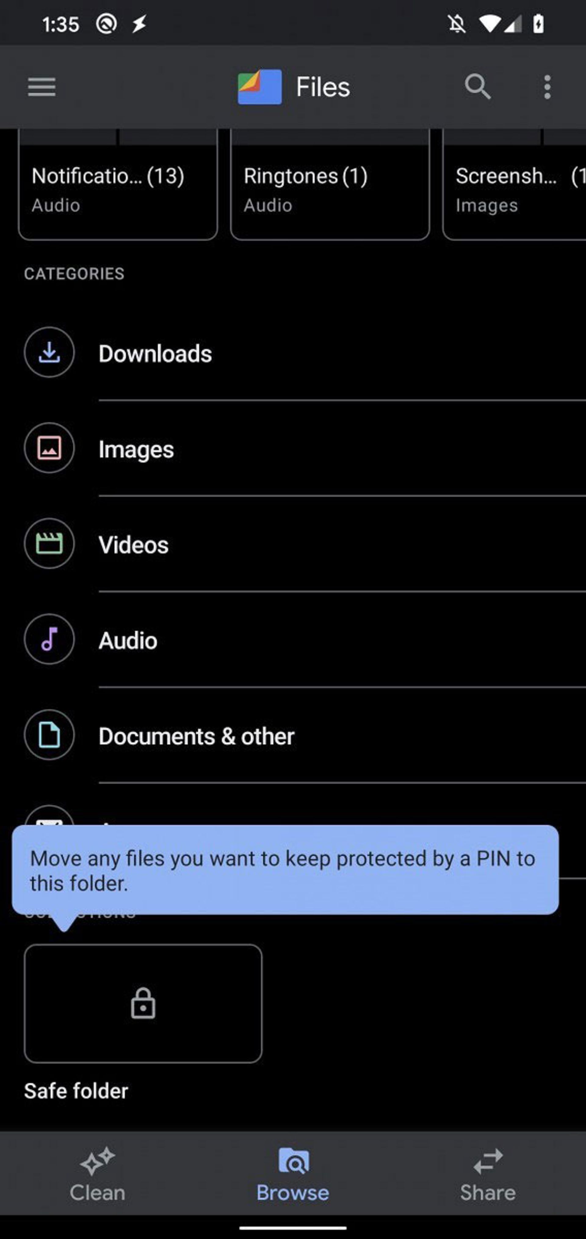 حفاظت فایل Files By Google