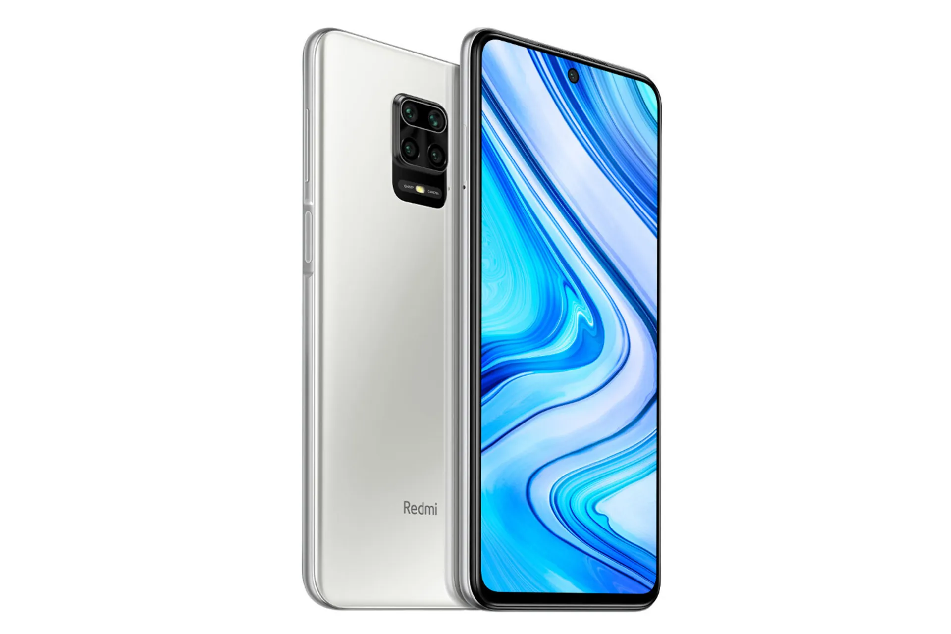 گوشی ردمی نوت 9 پرو شیائومی سفید - نمای جلو و پشت / Xiaomi Redmi Note 9 Pro