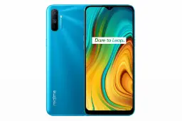 نمای پشت و جلوی گوشی اوپو ریلمی C3i رنگ آبی / Oppo Realme C3i