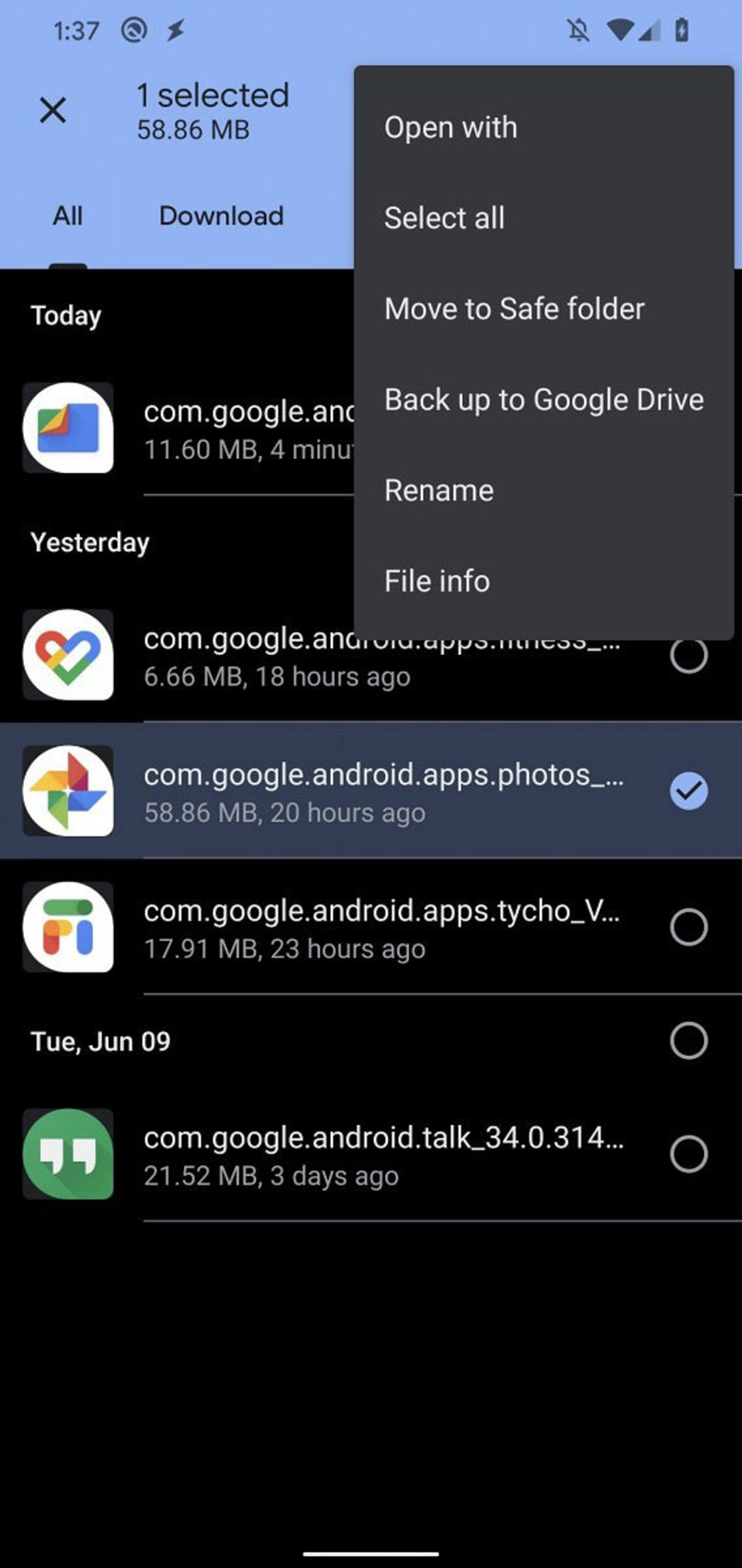 حفاظت فایل Files By Google