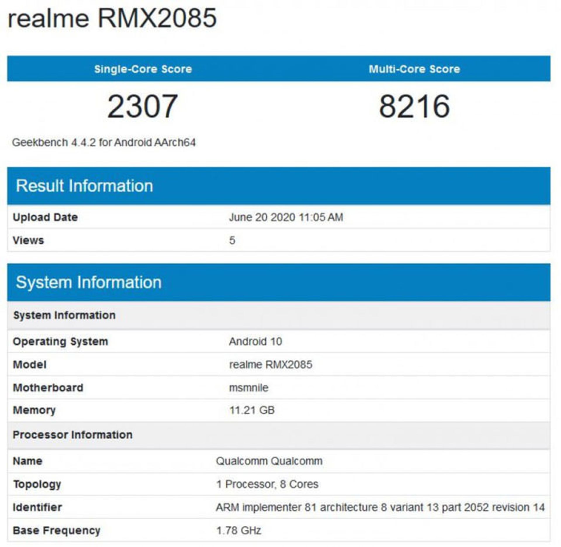 بنچمارک GeekBench از ریل می X3