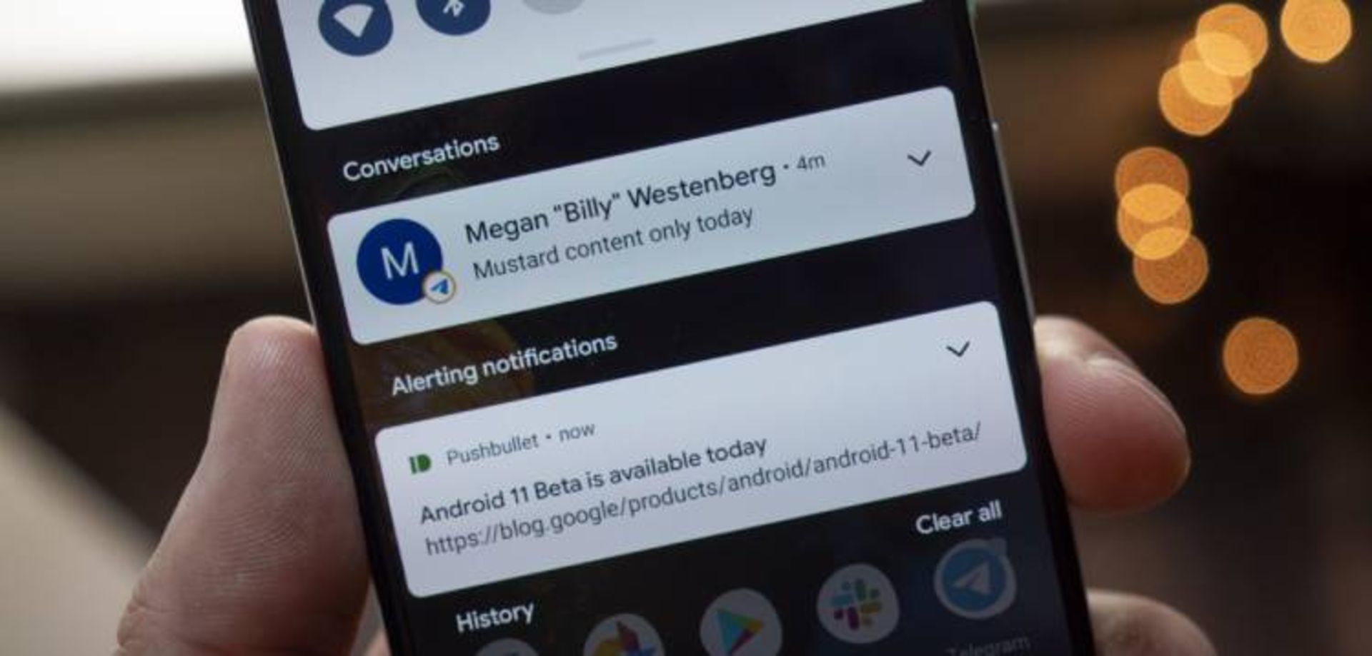 صفحه نمایش اندروید 11