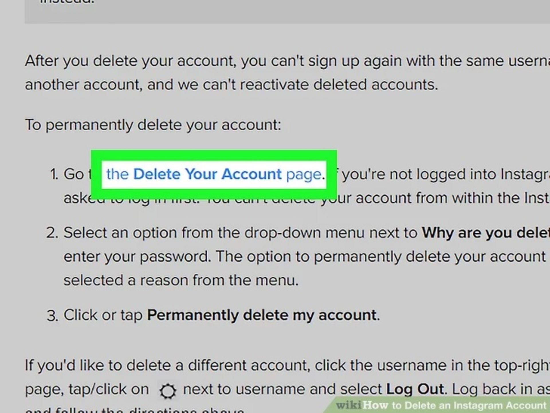 حذف اکانت اینستاگرام از طریق مرورگر وب - 5