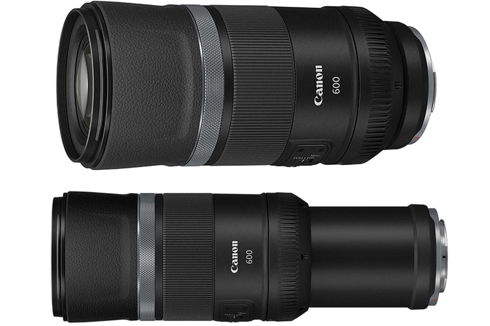 نمای کناری Canon RF 600mm f/11 IS STM نیم رخ