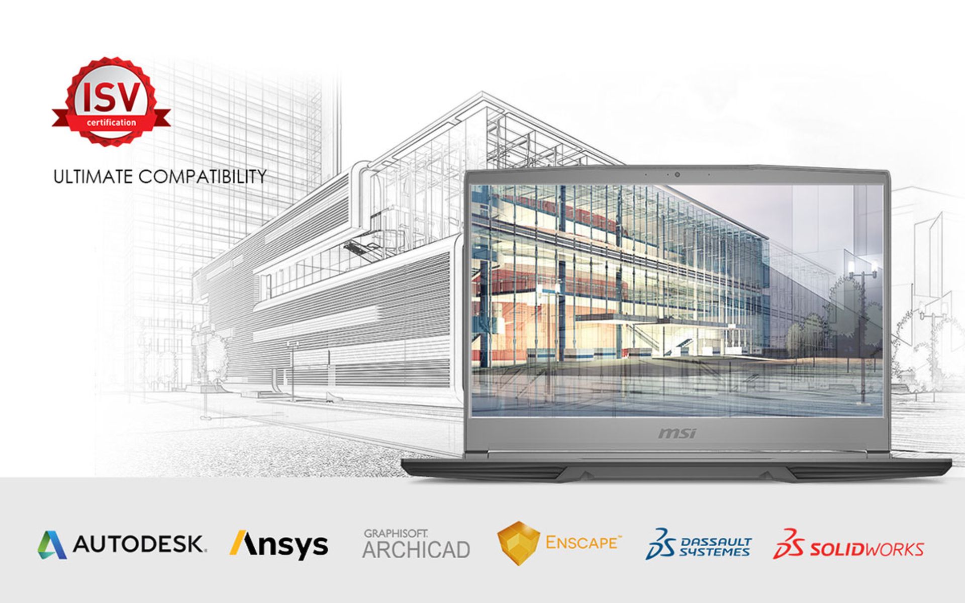 تأییدیه شرکت های بزرگ طراحی برای لپ تاپ MSI Creator