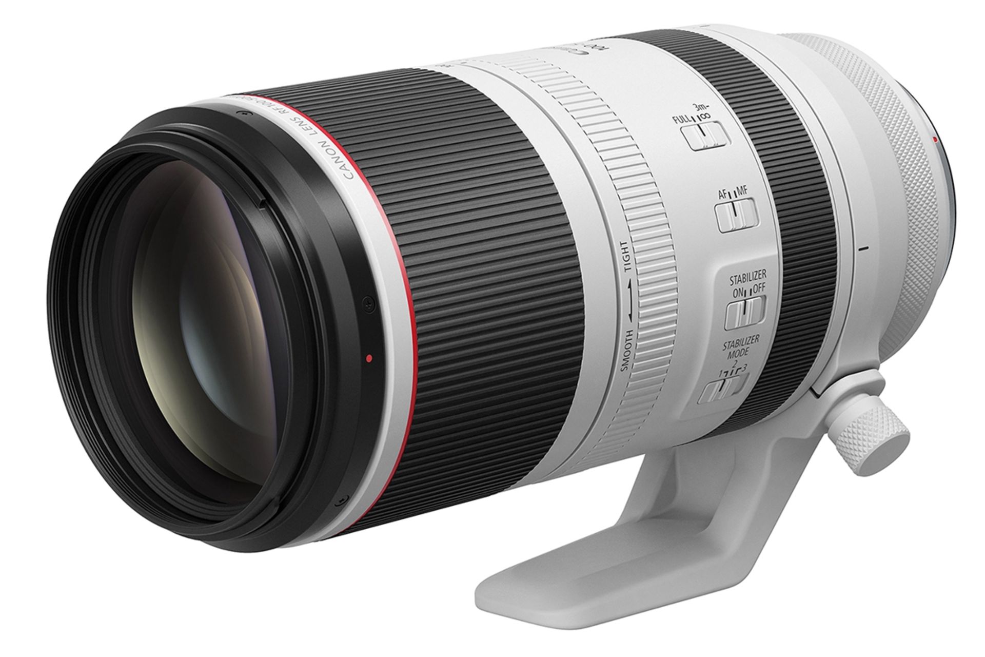 نمای سه رخ لنز Canon RF 100-500mm f/4-7.1L IS USM