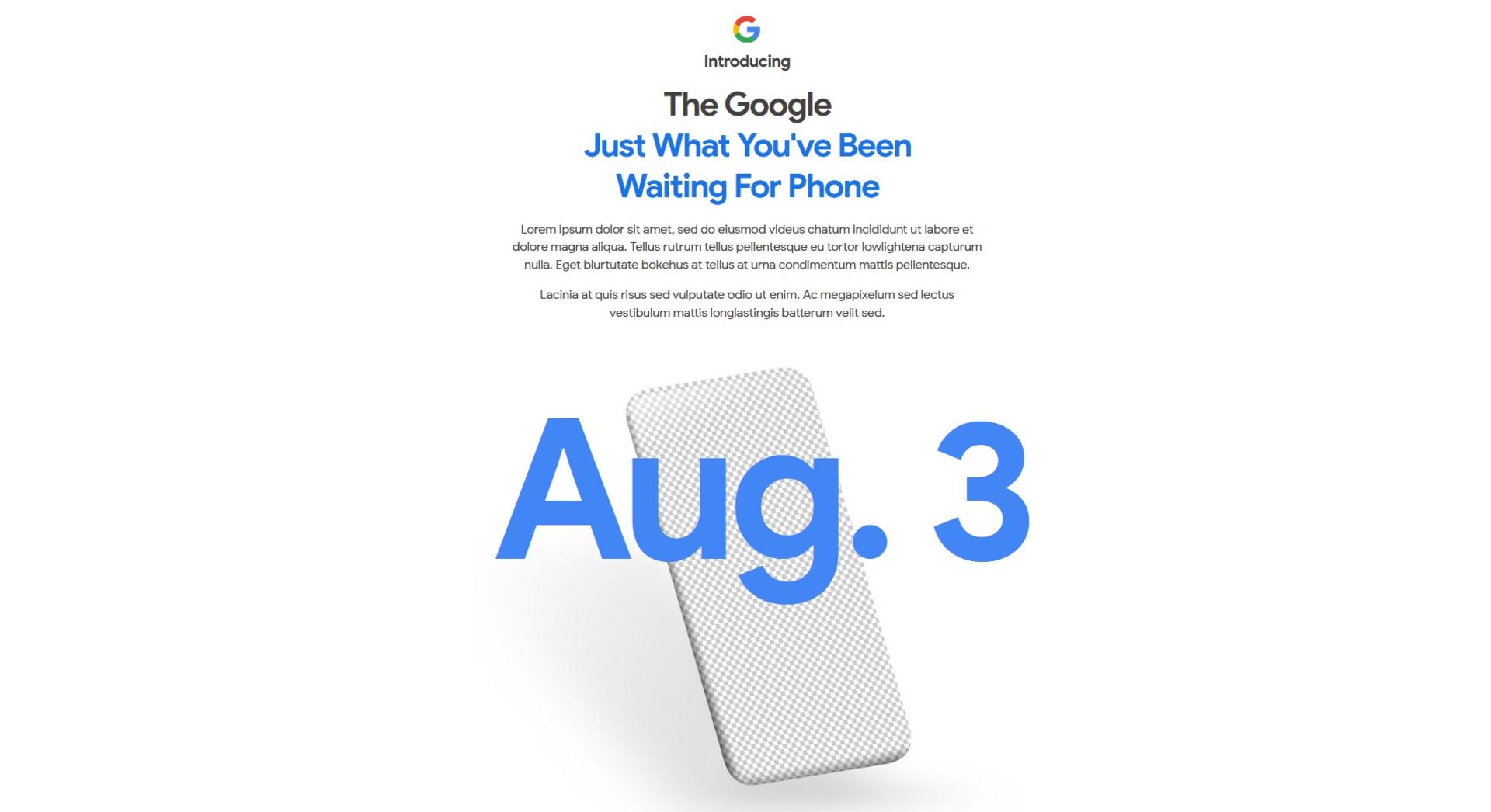 پوستر اعلام تاریخ معرفی پیکسل 4 ای گوگل / Google Pixel 4a