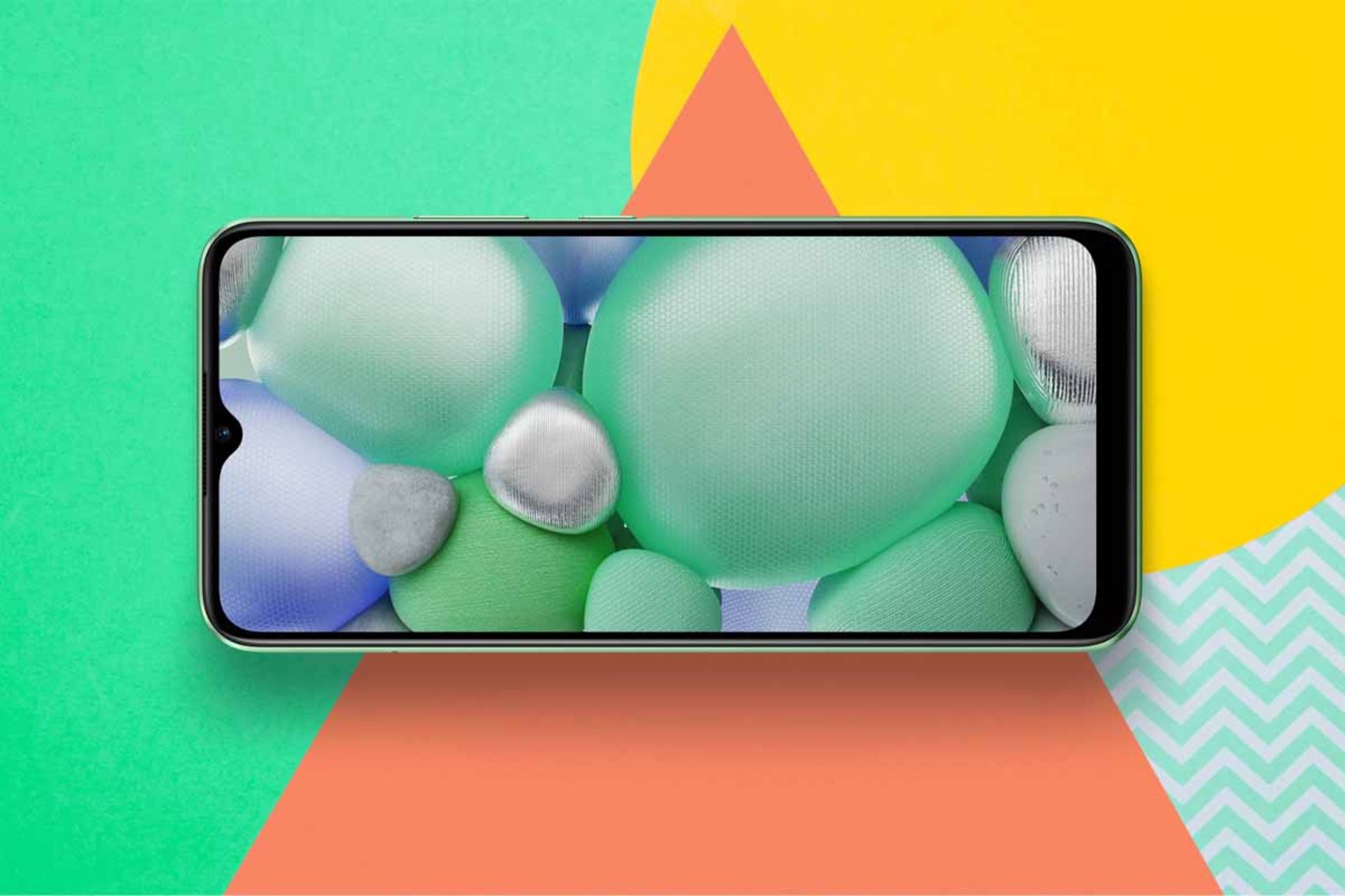 ریلمی سی 11 / Realme C11 به حالت افقی درحال نمایش والپیپر