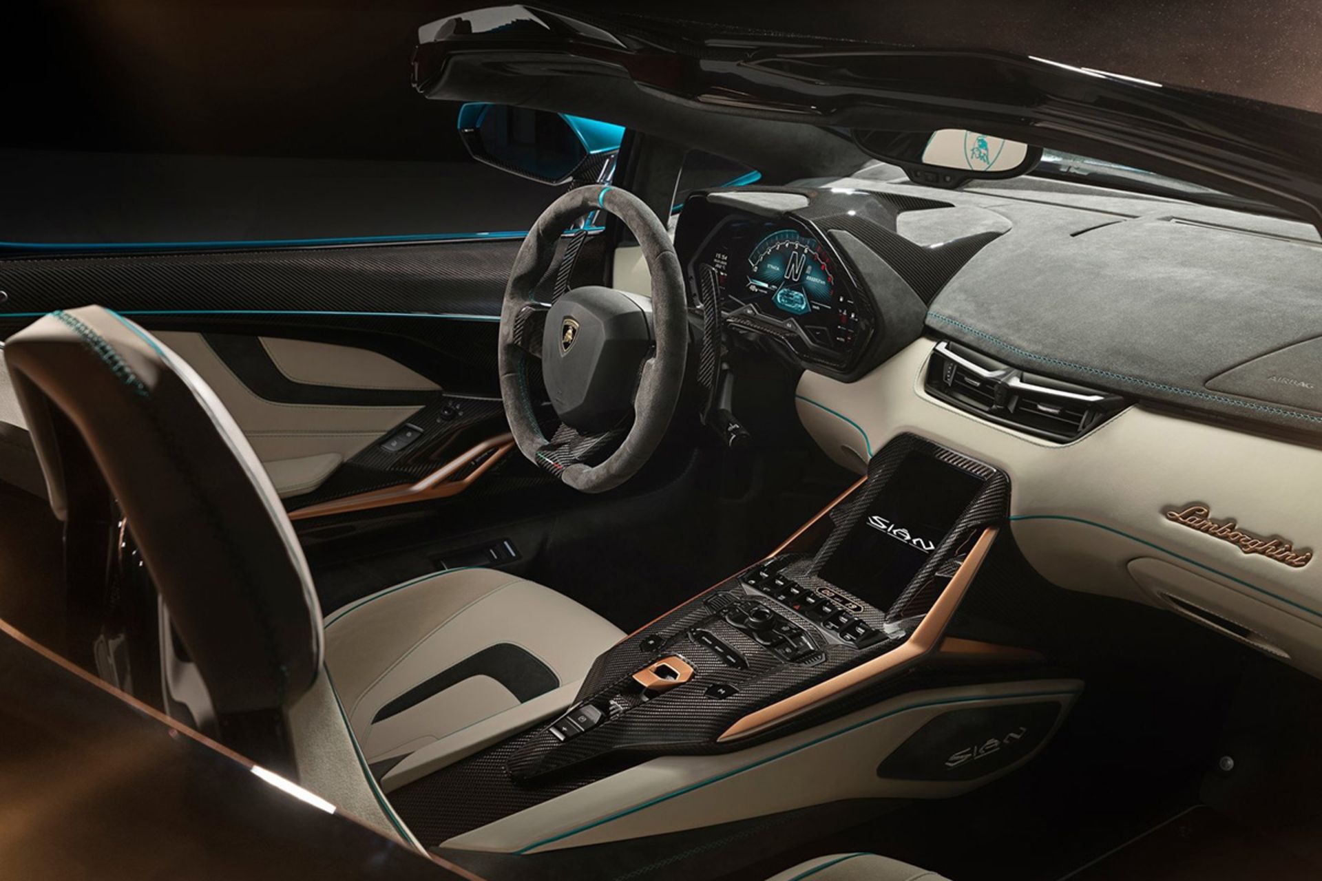 Lamborghini Sian Roadster / لامبورگینی سیان رودستر نمای کابین