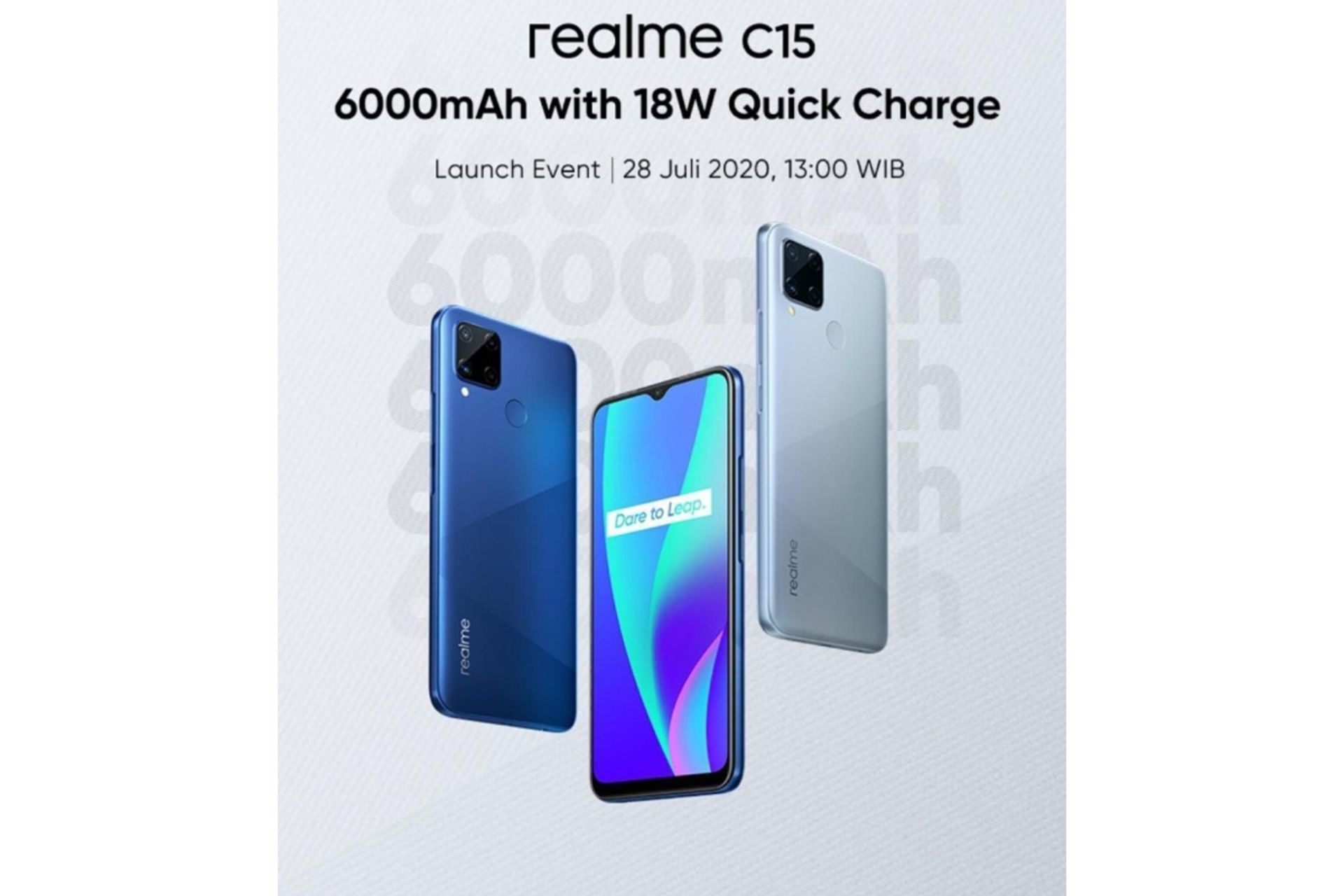 گوشی ریلمی سی 15 اوپو / Oppo Realme C15 از پنل پشتی و جلویی پوستر رسمی