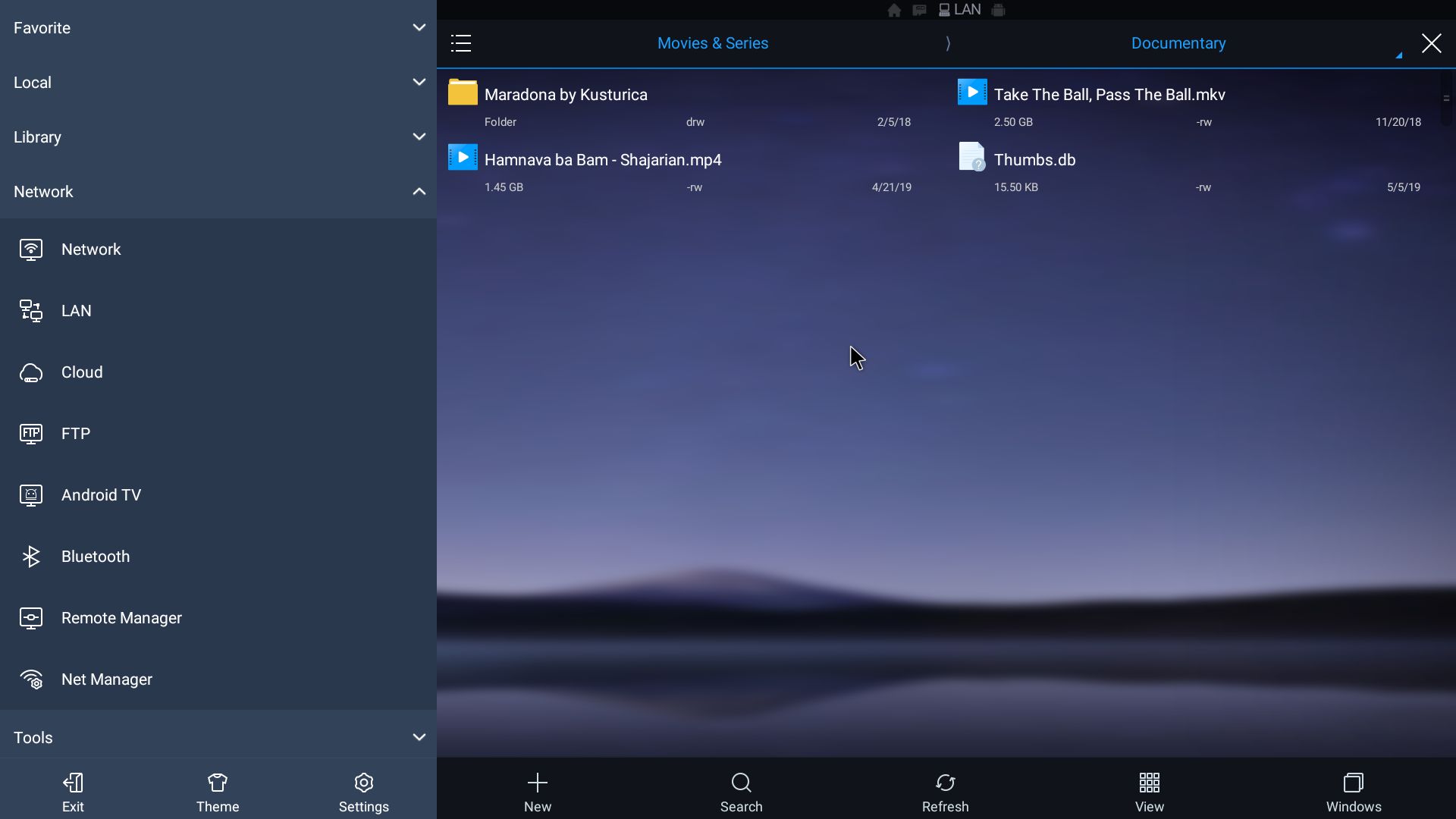 فیل منیجر اندروید باکس ونتار X3