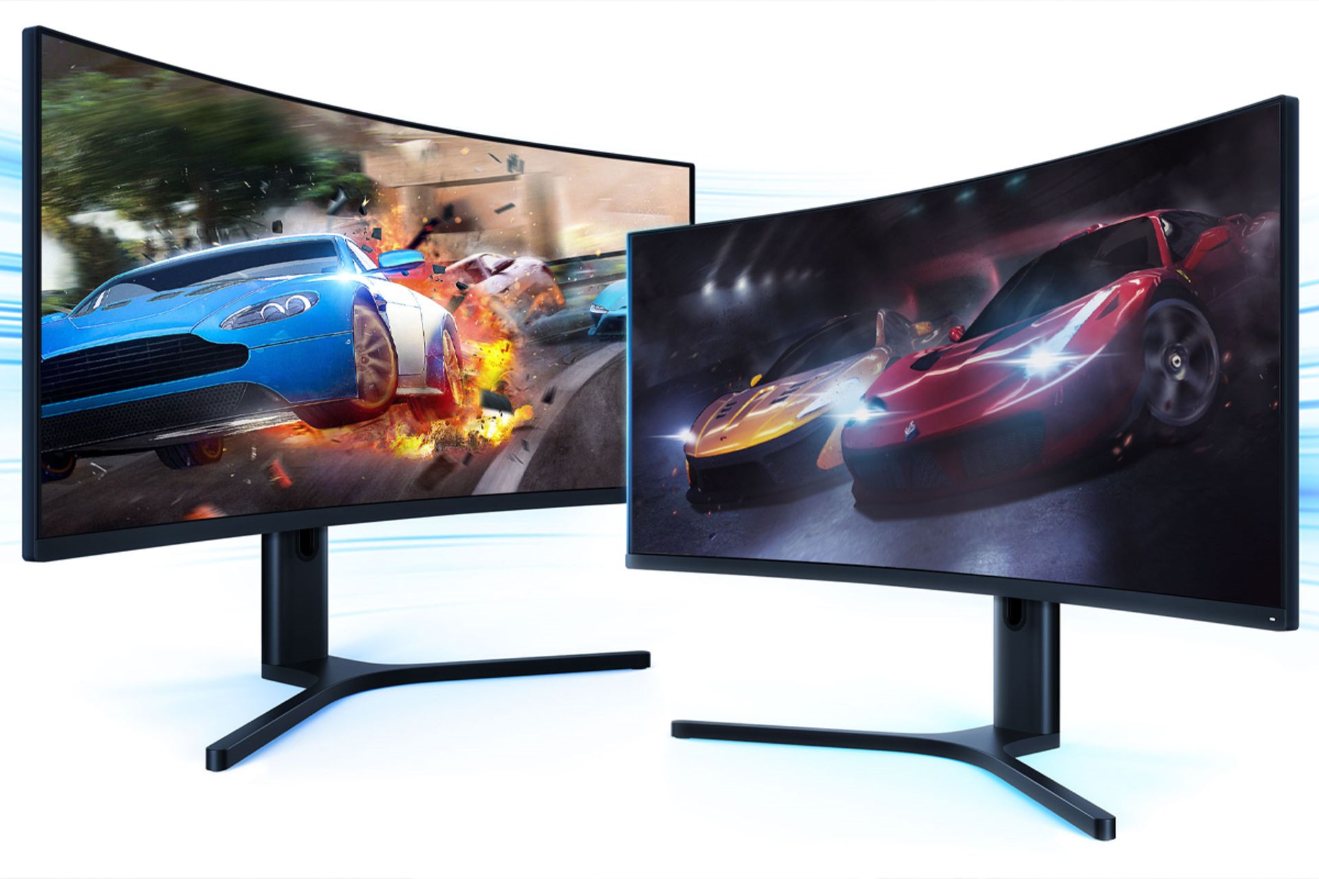 دو مانیتور شیائومی Mi Curved Gaming در کنار هم