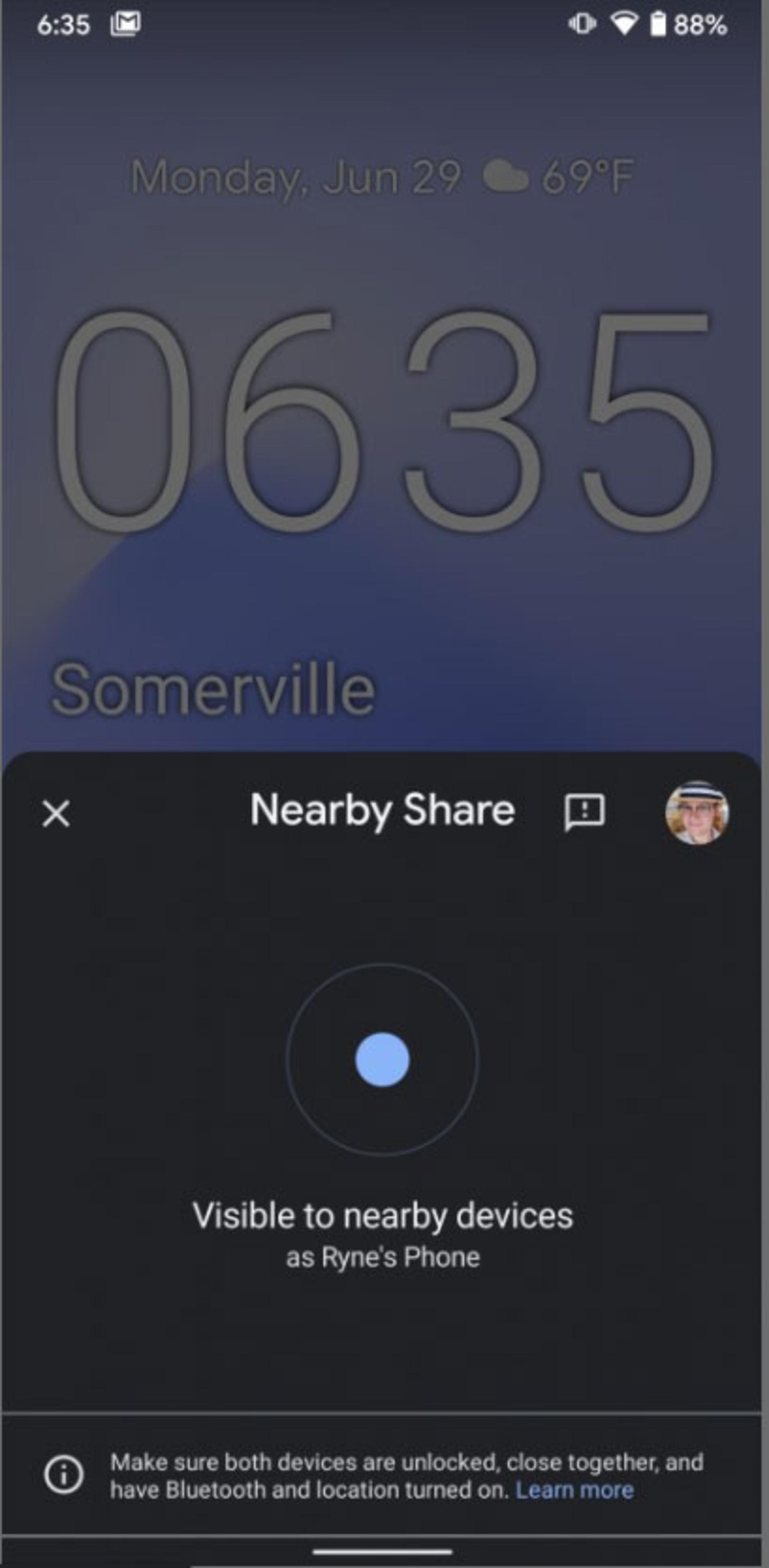 Nearby Share اندروید