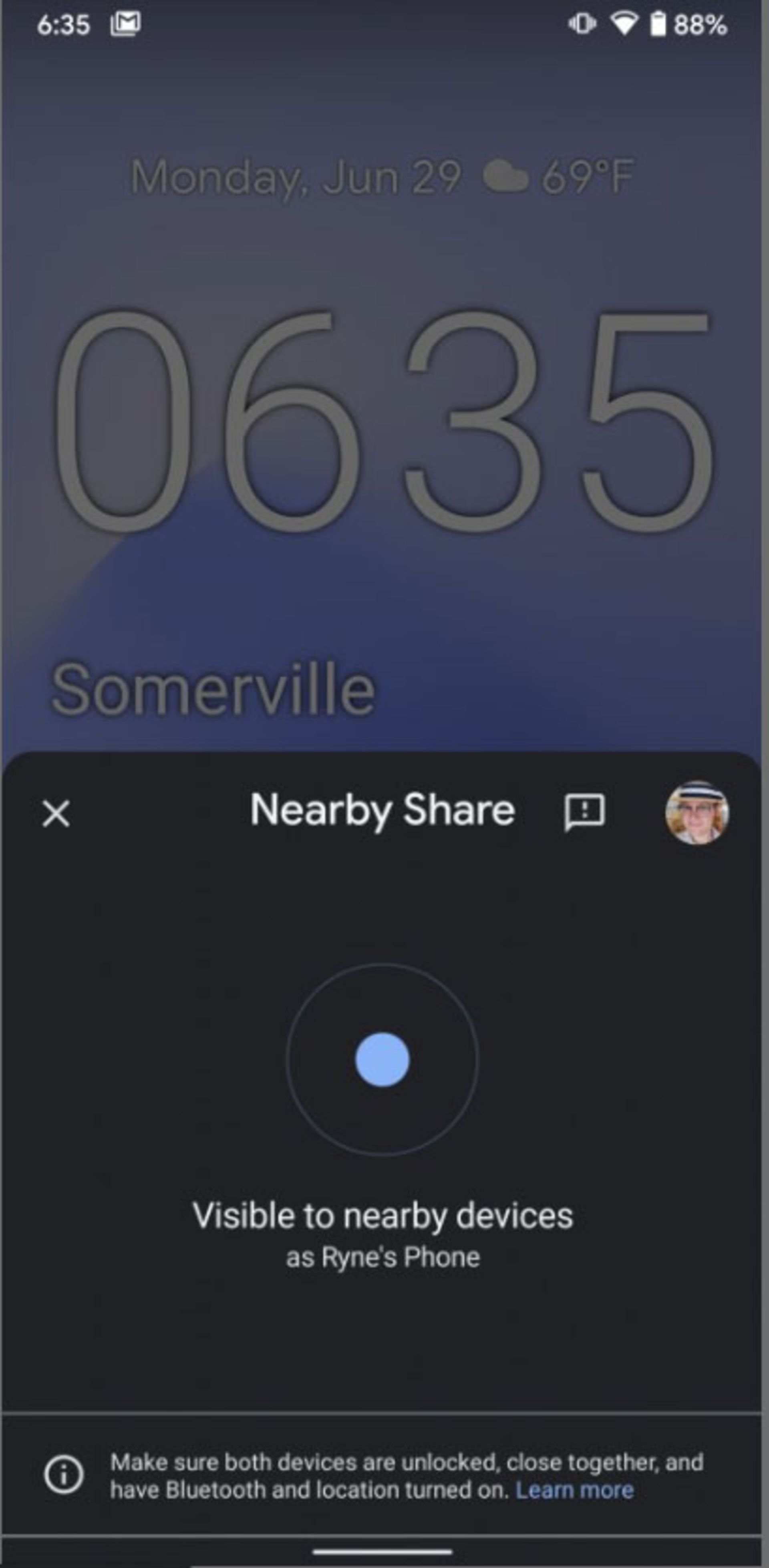 Nearby Share اندروید