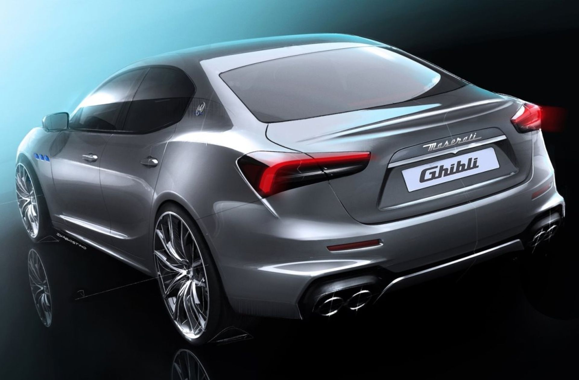 Maserati Ghibli Hybrid مازراتی هیبرید گیبلی - نمای عقب